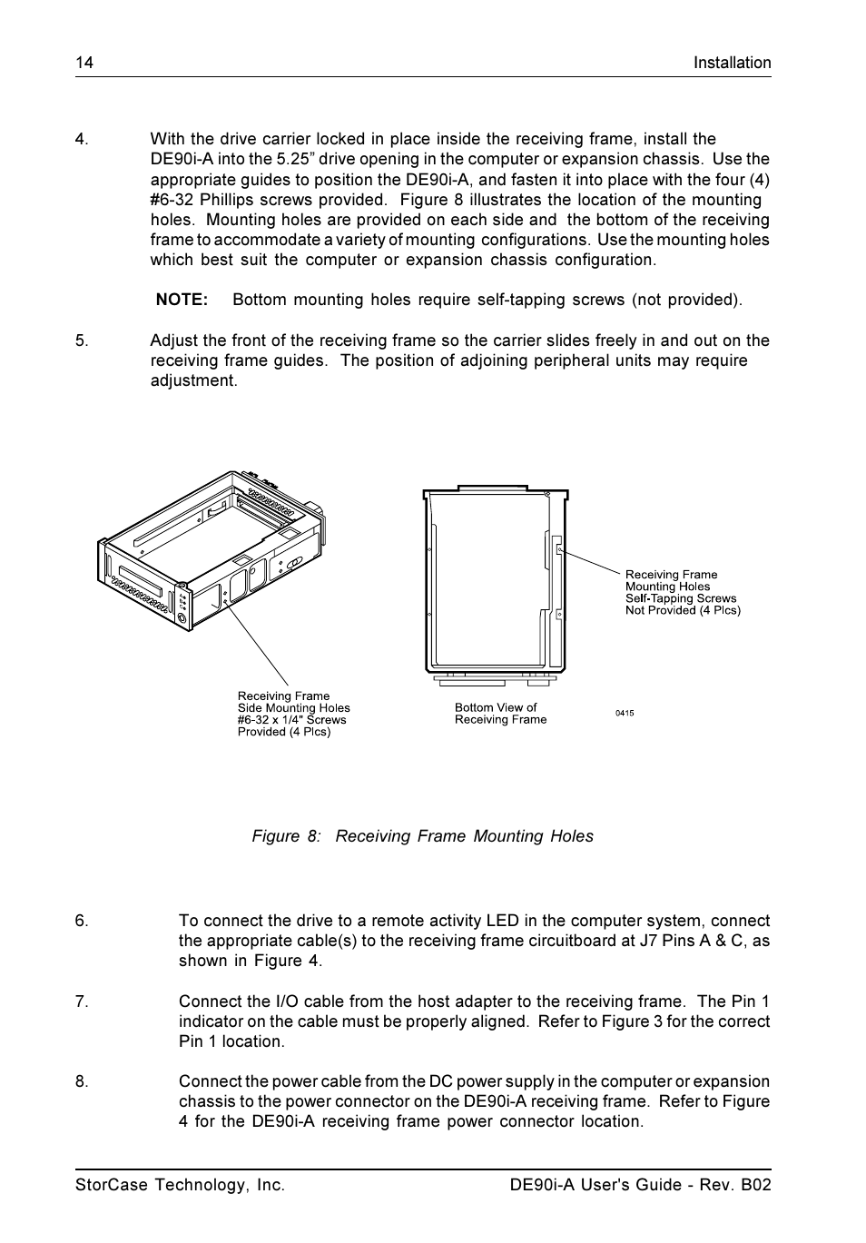 StorCase Technology DE90i-A User Manual | Page 21 / 29