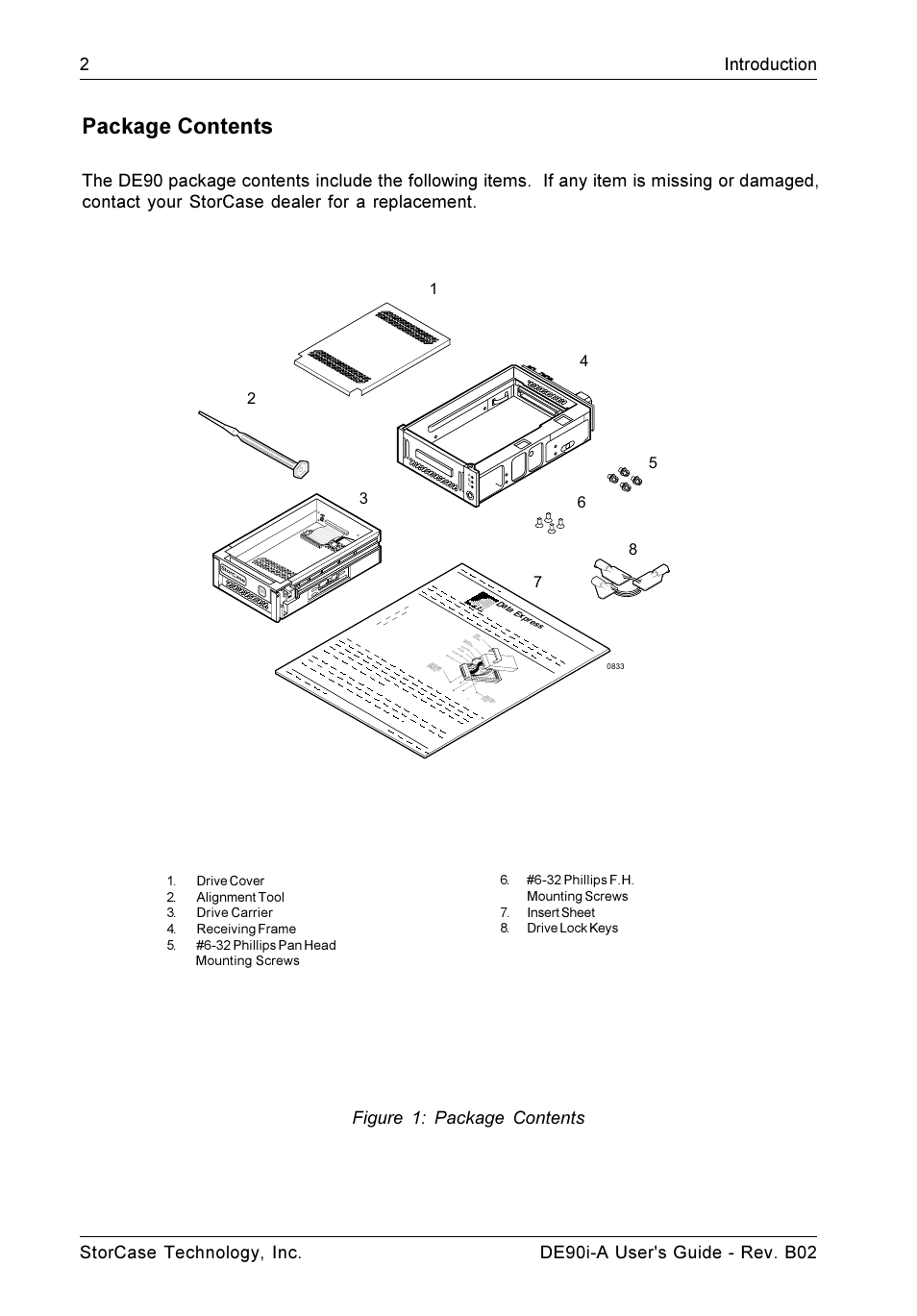 Package contents | StorCase Technology DE90i-A User Manual | Page 9 / 29