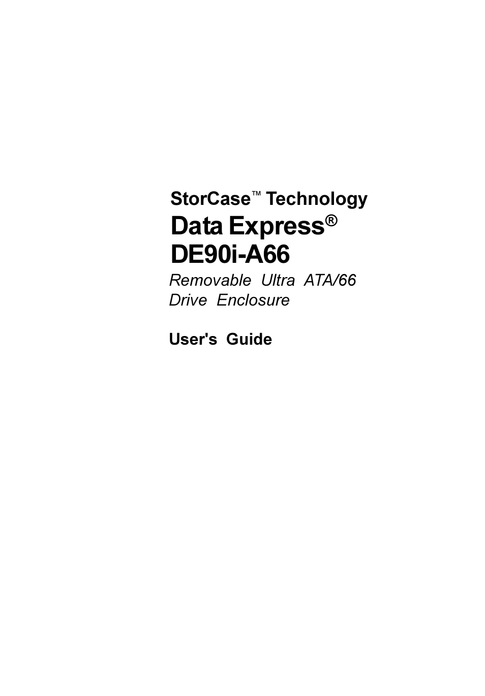 StorCase Technology DE90i-A66 User Manual | 23 pages