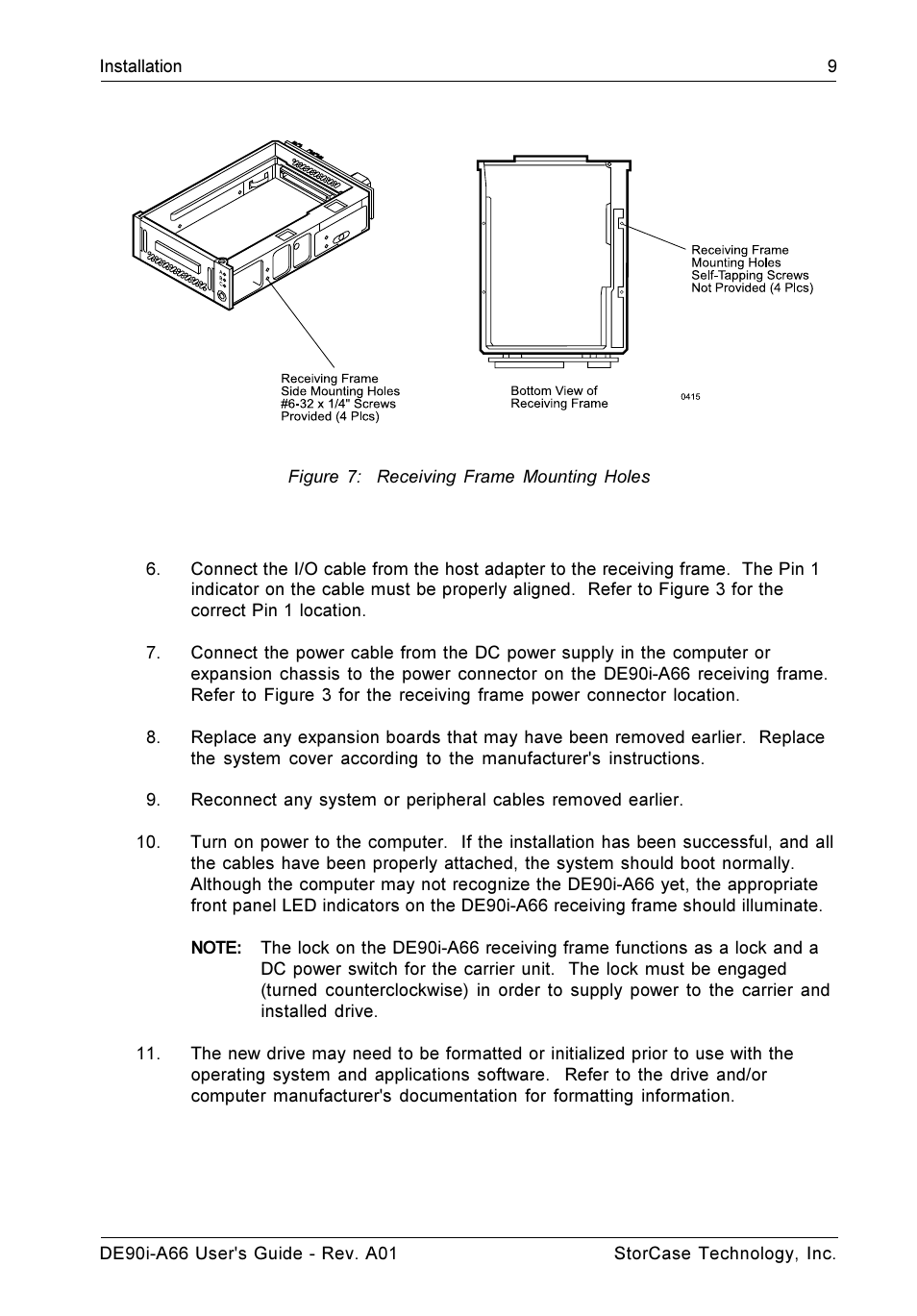 StorCase Technology DE90i-A66 User Manual | Page 16 / 23