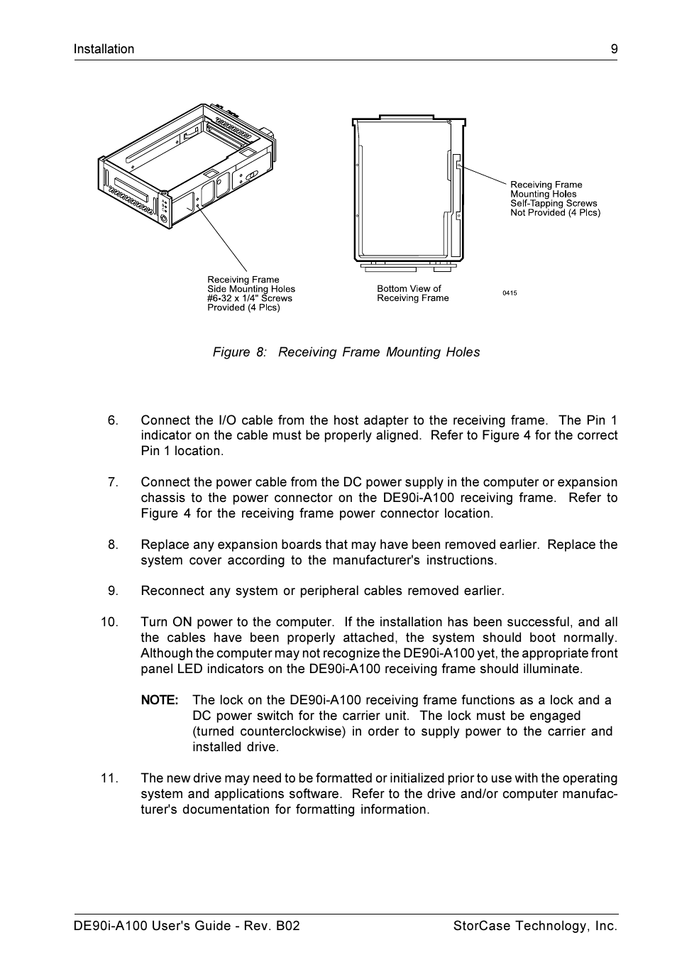 StorCase Technology DE90i-A100 User Manual | Page 16 / 23