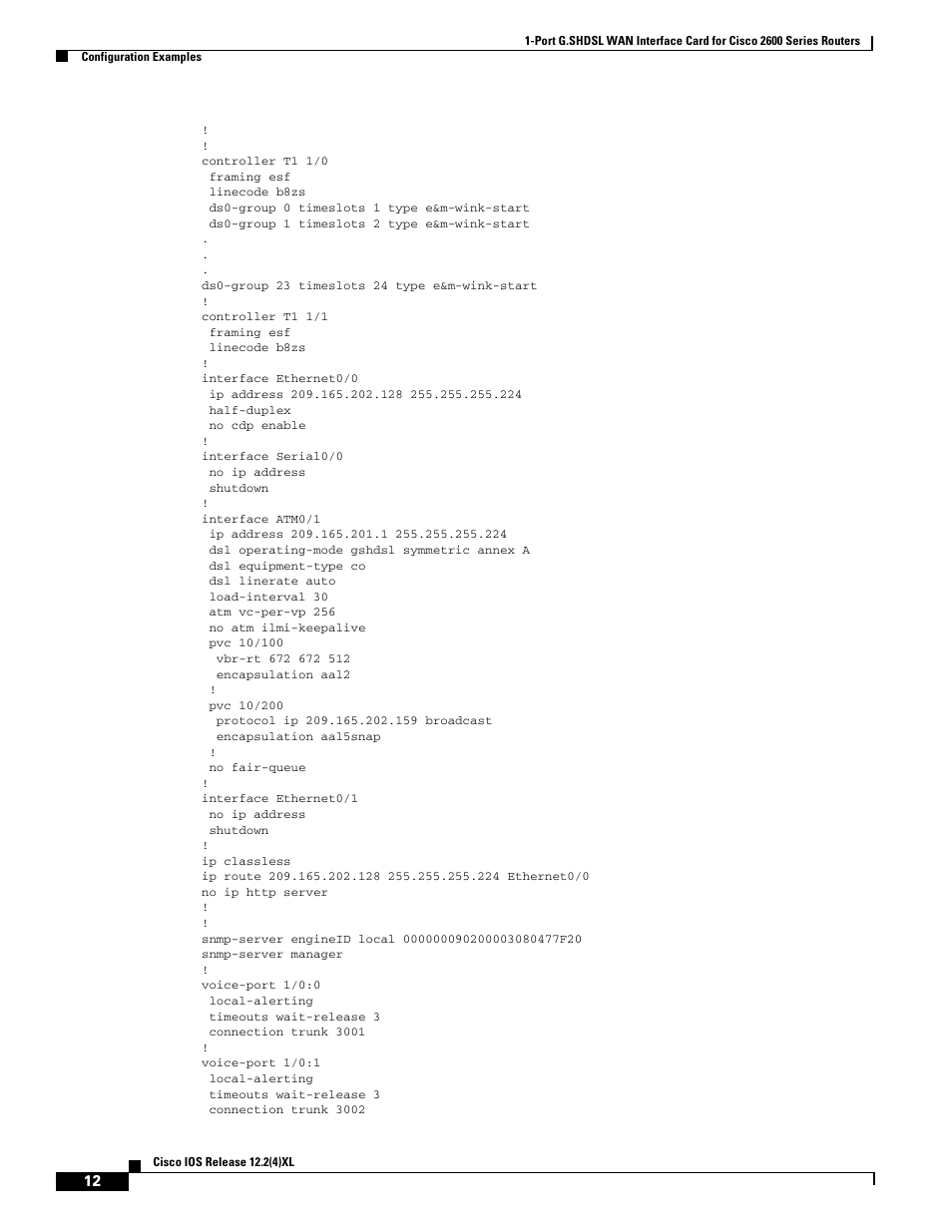 Cisco 1-PORT G.SHDSL 2600 User Manual | Page 12 / 22