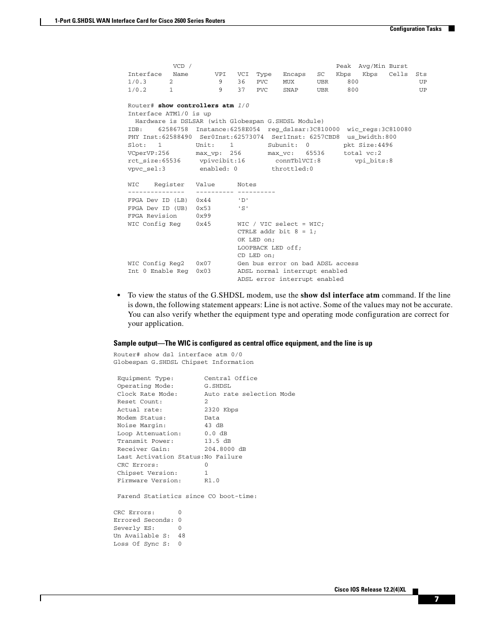 Cisco 1-PORT G.SHDSL 2600 User Manual | Page 7 / 22