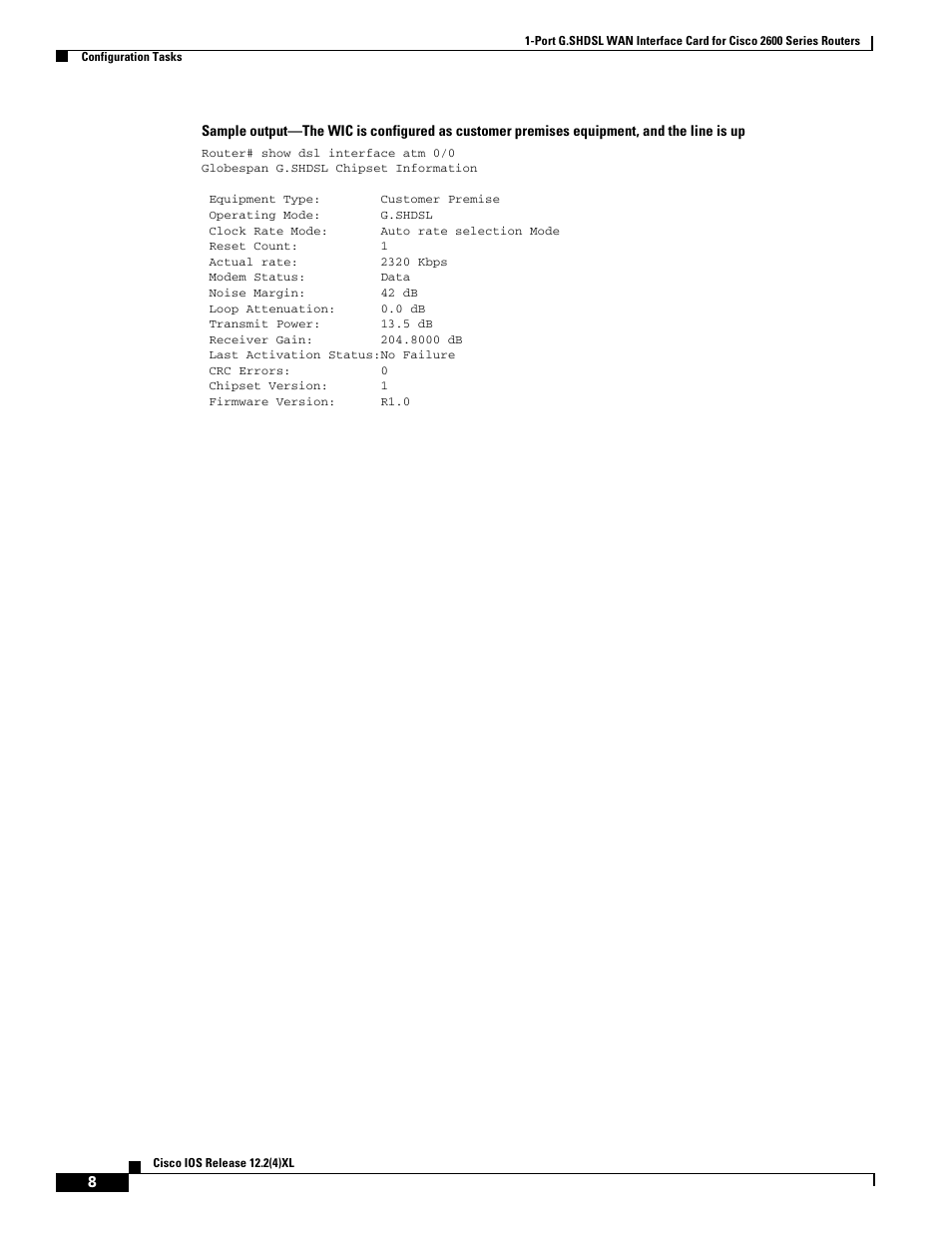 Cisco 1-PORT G.SHDSL 2600 User Manual | Page 8 / 22