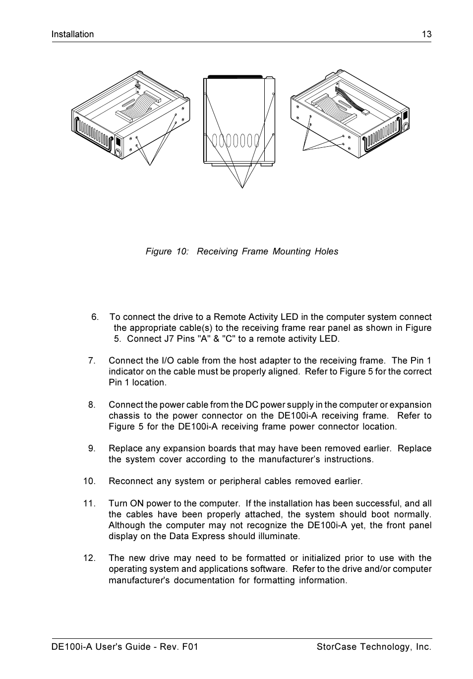 StorCase Technology DE100i-A User Manual | Page 20 / 33