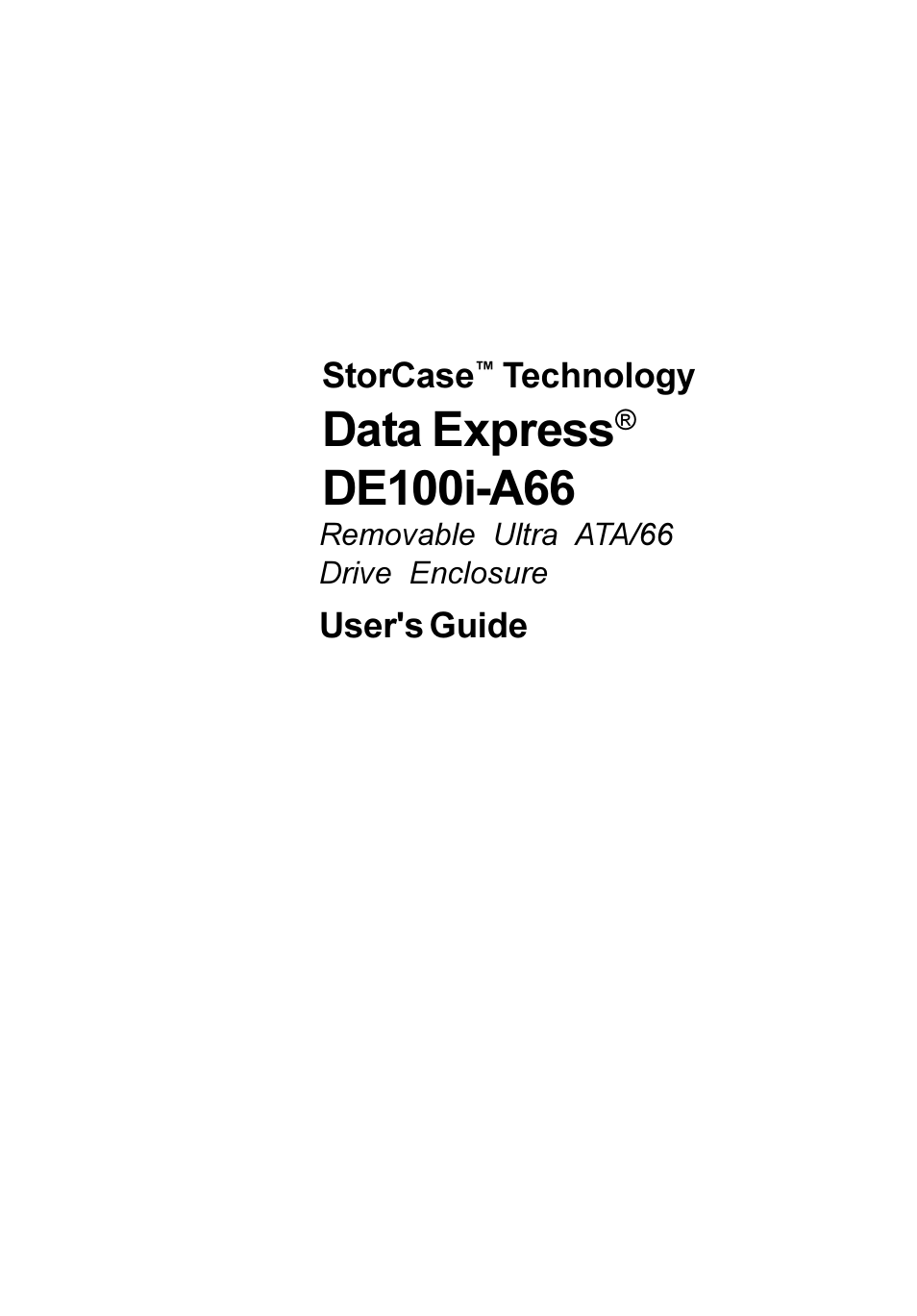 StorCase Technology DE100i-A66 User Manual | 29 pages