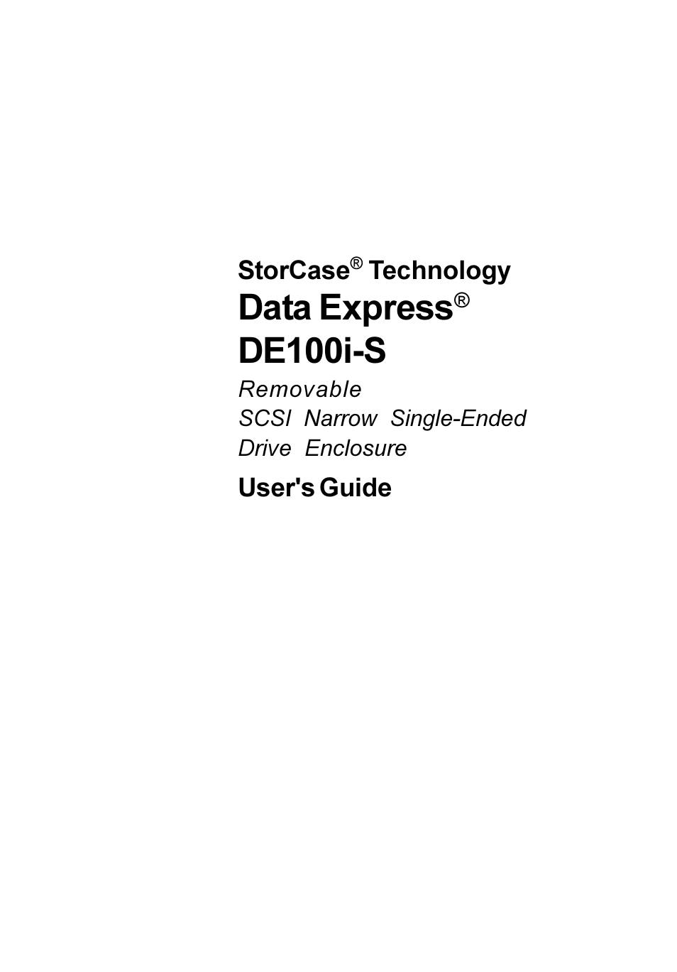 StorCase Technology DE100i-S User Manual | 39 pages