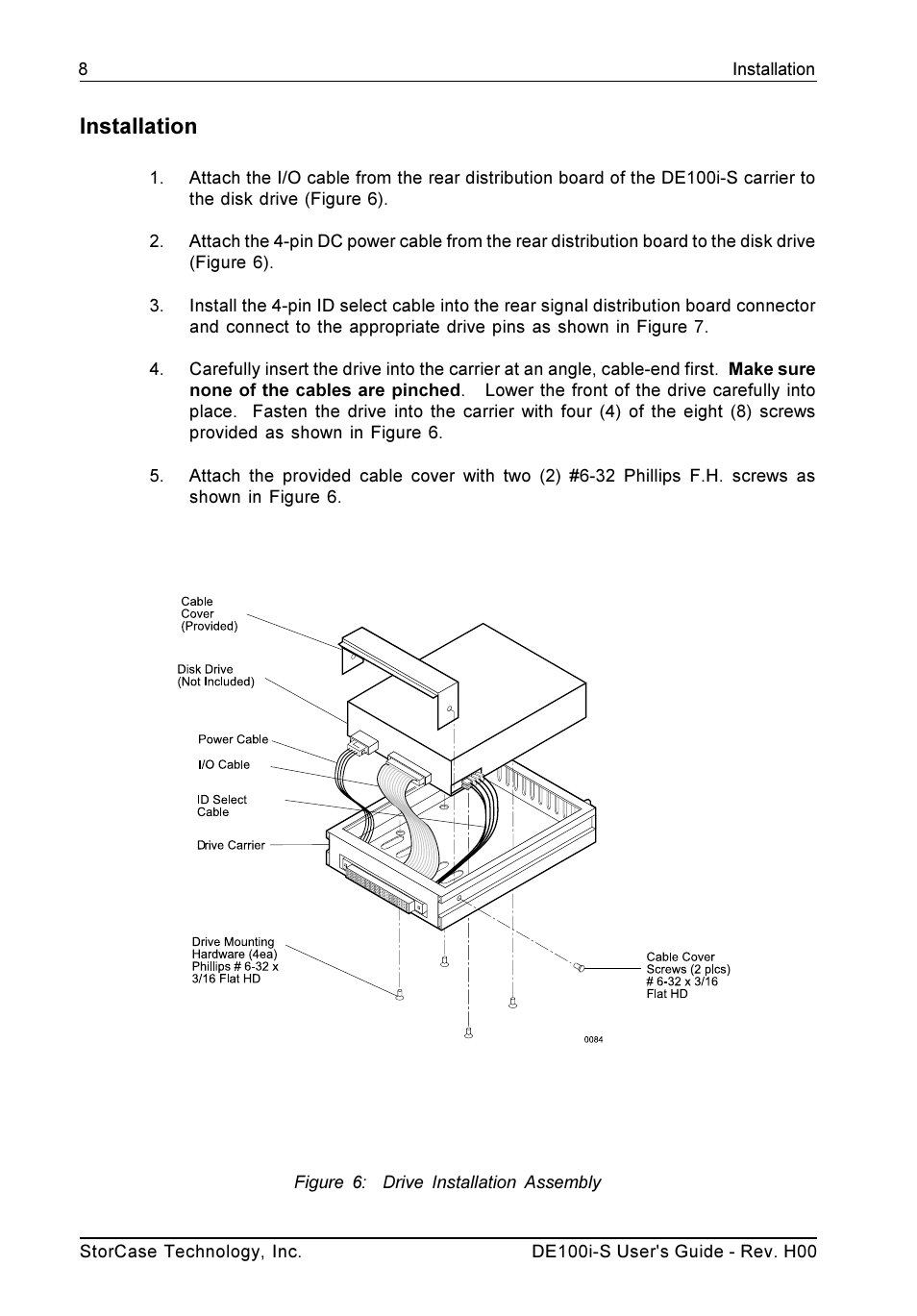Installation | StorCase Technology DE100i-S User Manual | Page 15 / 39
