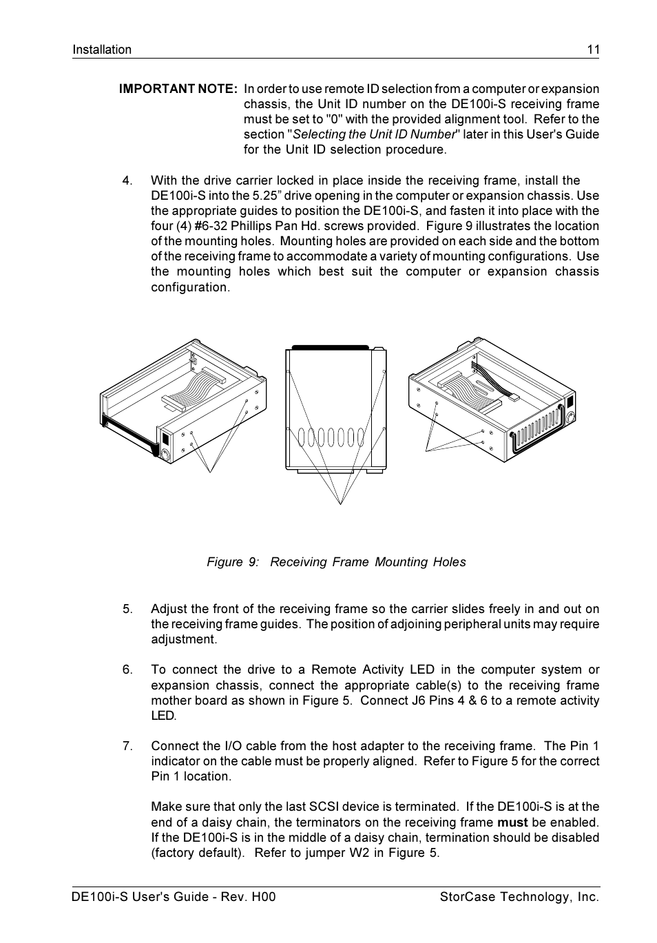 StorCase Technology DE100i-S User Manual | Page 18 / 39