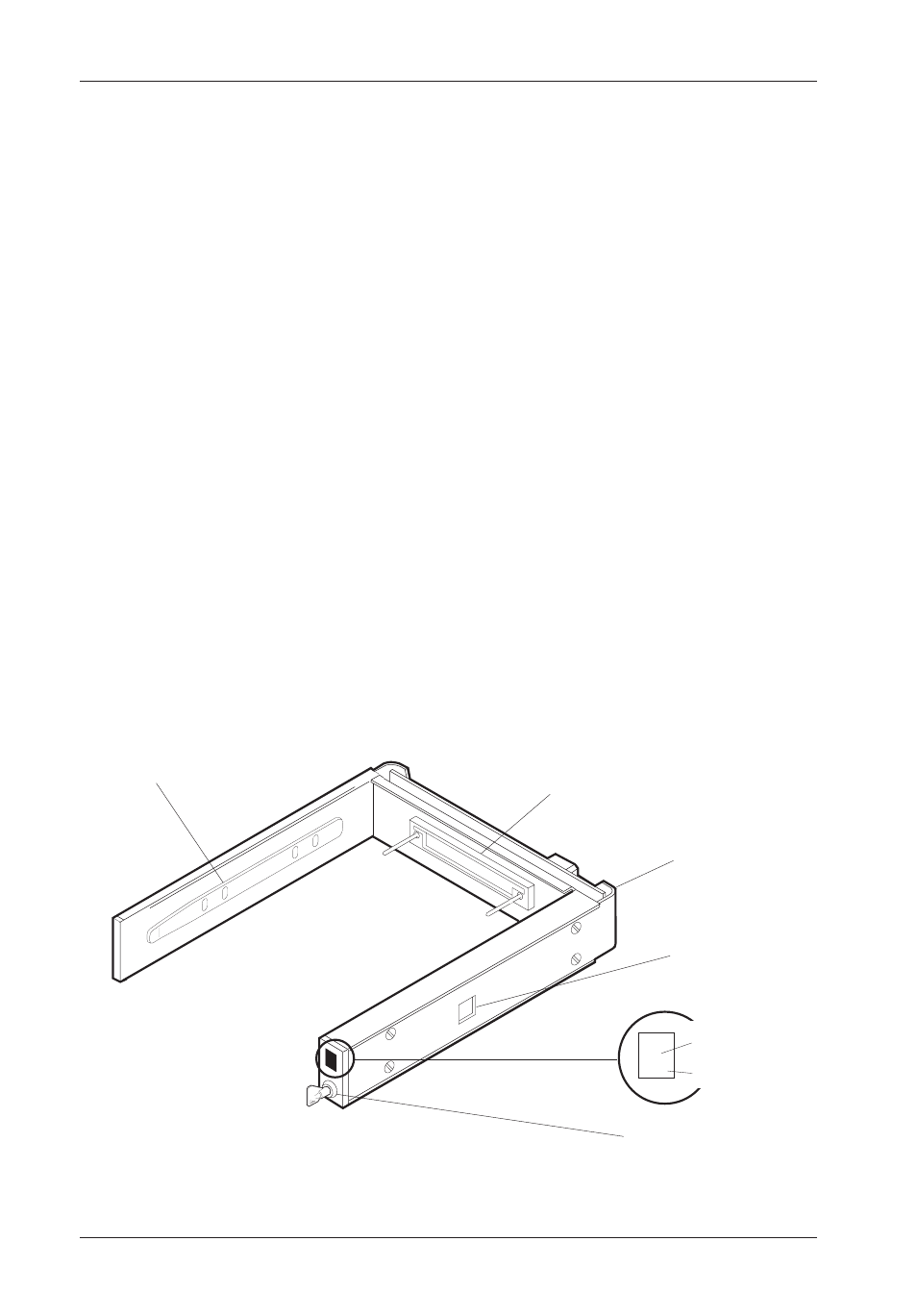 The receiving frame front panel | StorCase Technology DE100i-SWD User Manual | Page 10 / 33