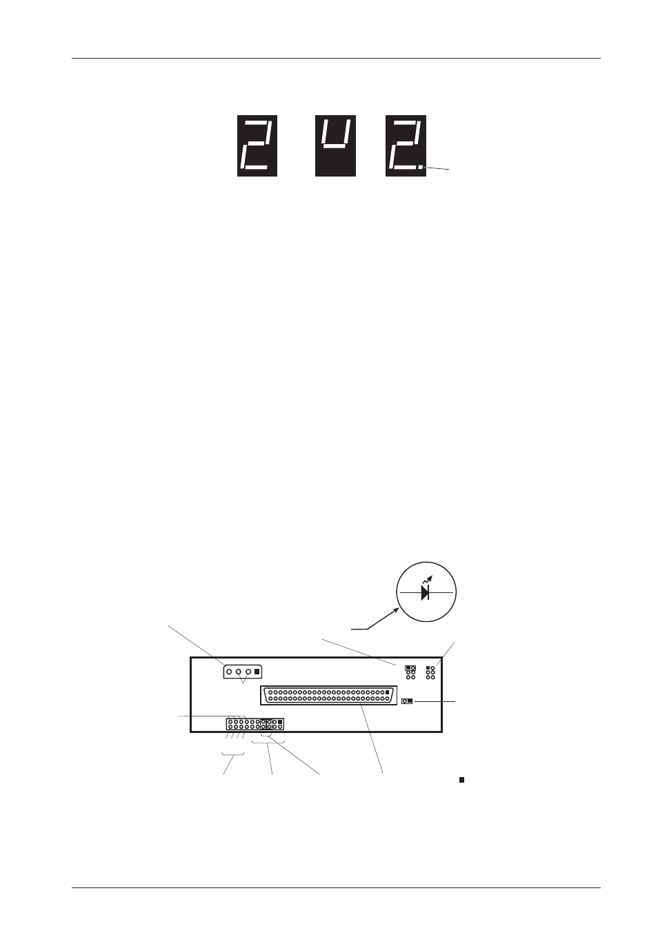 The receiving frame rear panel, Figure 4: unit number display conditions | StorCase Technology DE100i-SWD User Manual | Page 11 / 33