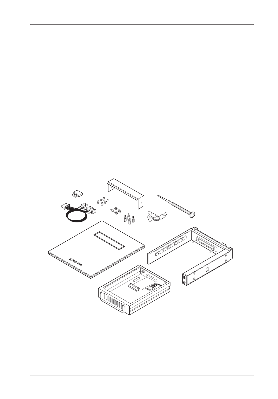 Data express, De100i-swd, Packaging materials | The kingston technology data express, Figure 1: data express de100i-swd package contents | StorCase Technology DE100i-SWD User Manual | Page 7 / 33