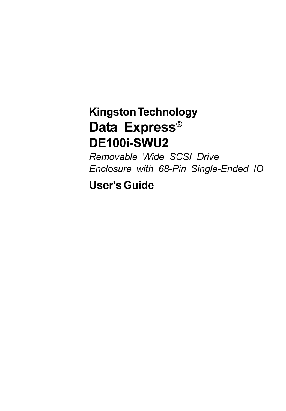 StorCase Technology DE100i-SWU2 User Manual | 37 pages