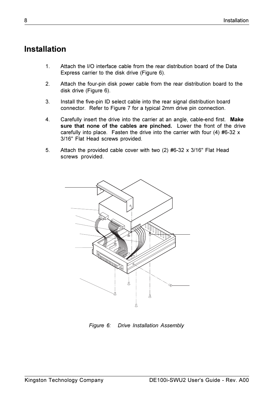 Installation | StorCase Technology DE100i-SWU2 User Manual | Page 15 / 37