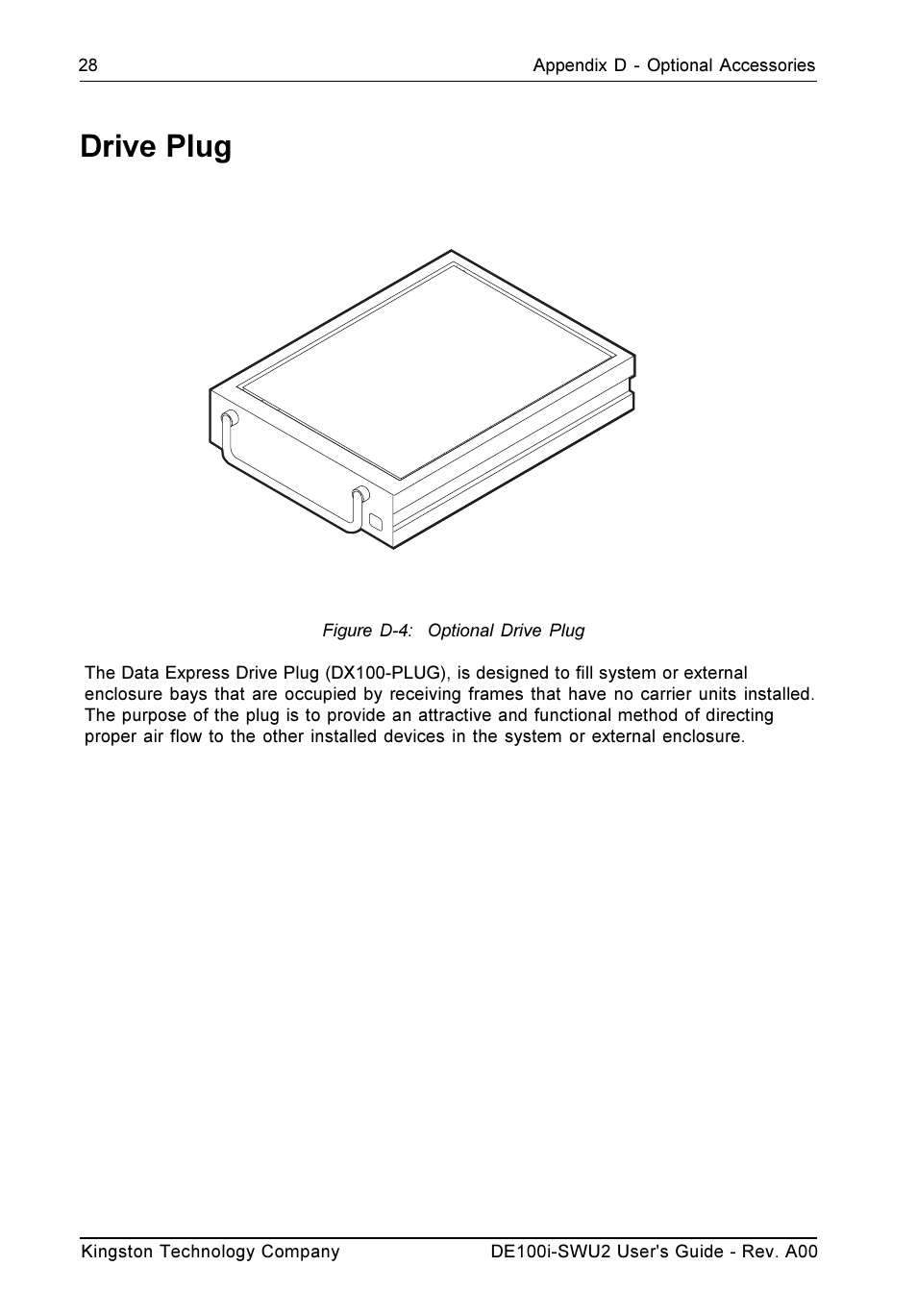 Drive plug | StorCase Technology DE100i-SWU2 User Manual | Page 35 / 37