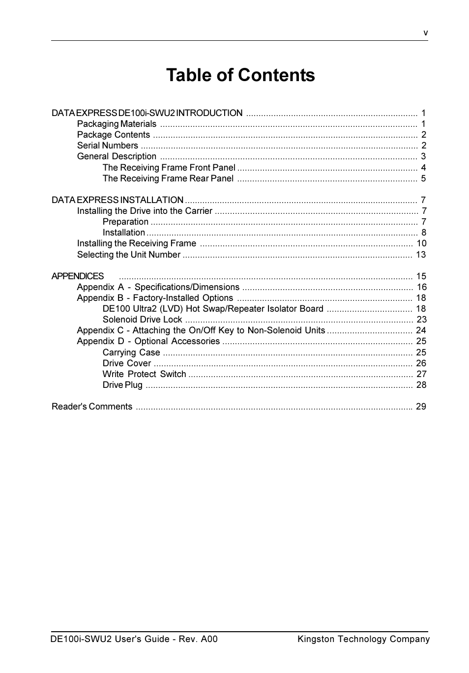 StorCase Technology DE100i-SWU2 User Manual | Page 6 / 37