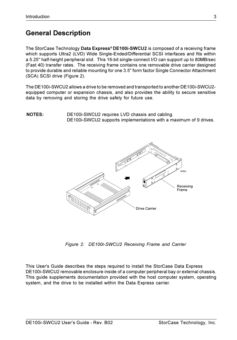 General description | StorCase Technology DE100i-SWCU2 User Manual | Page 10 / 33