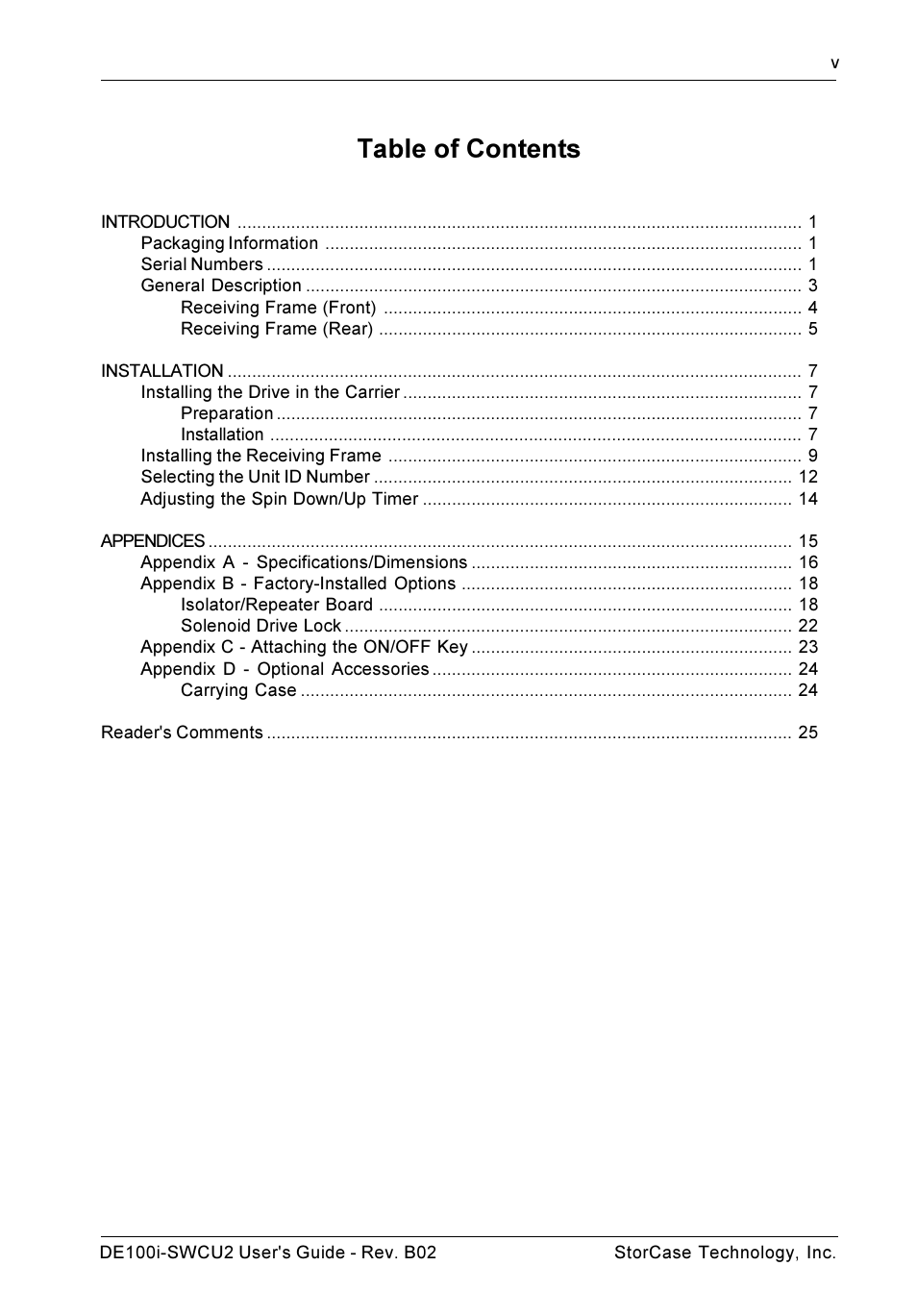 StorCase Technology DE100i-SWCU2 User Manual | Page 6 / 33
