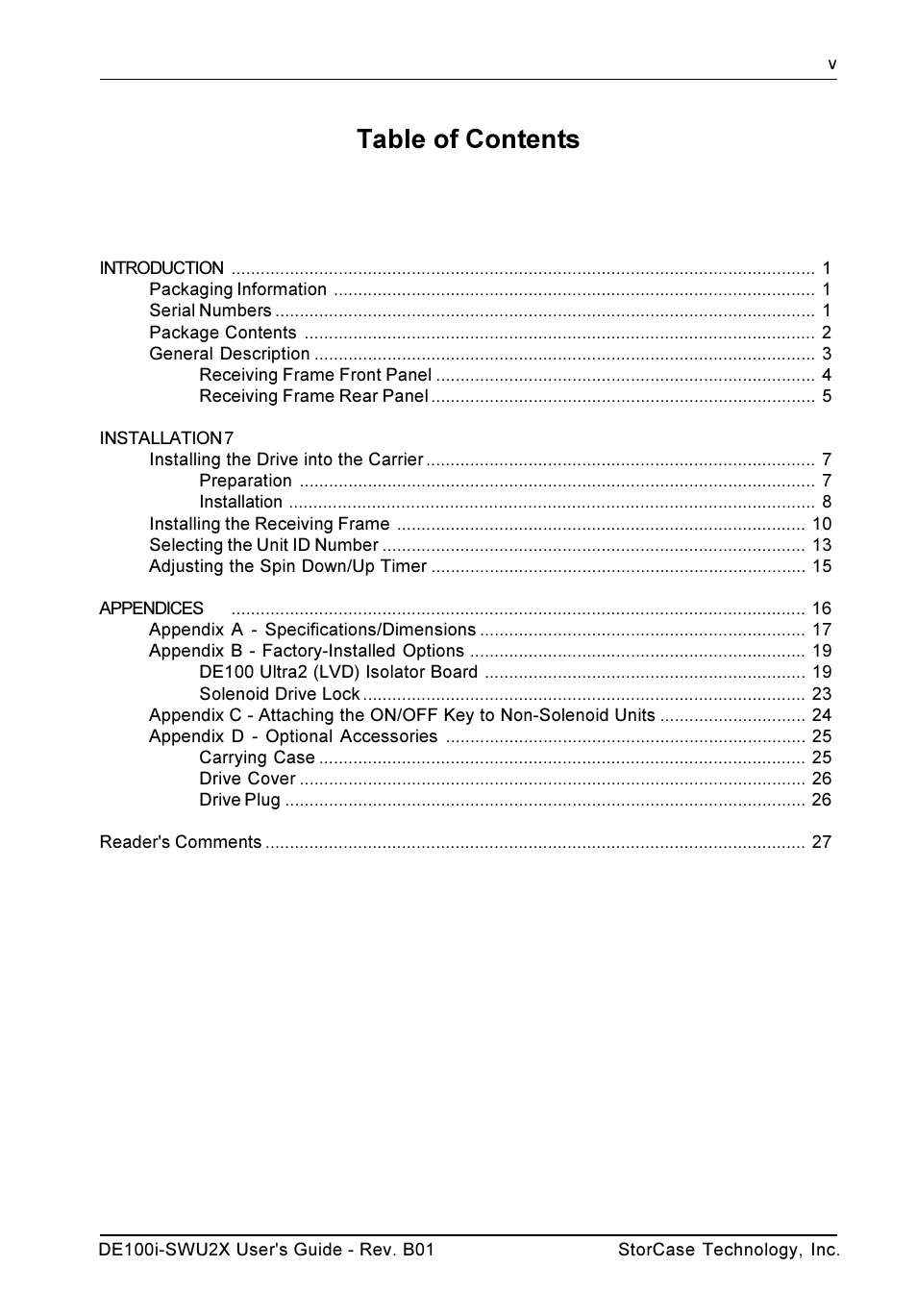 StorCase Technology DE100i-SWU2X User Manual | Page 6 / 35