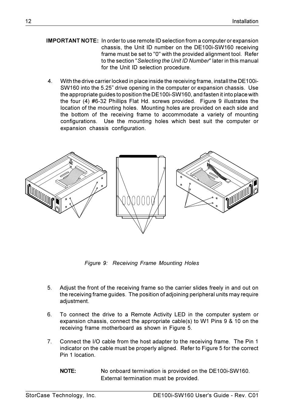 StorCase Technology DE100i-SW160 User Manual | Page 19 / 35