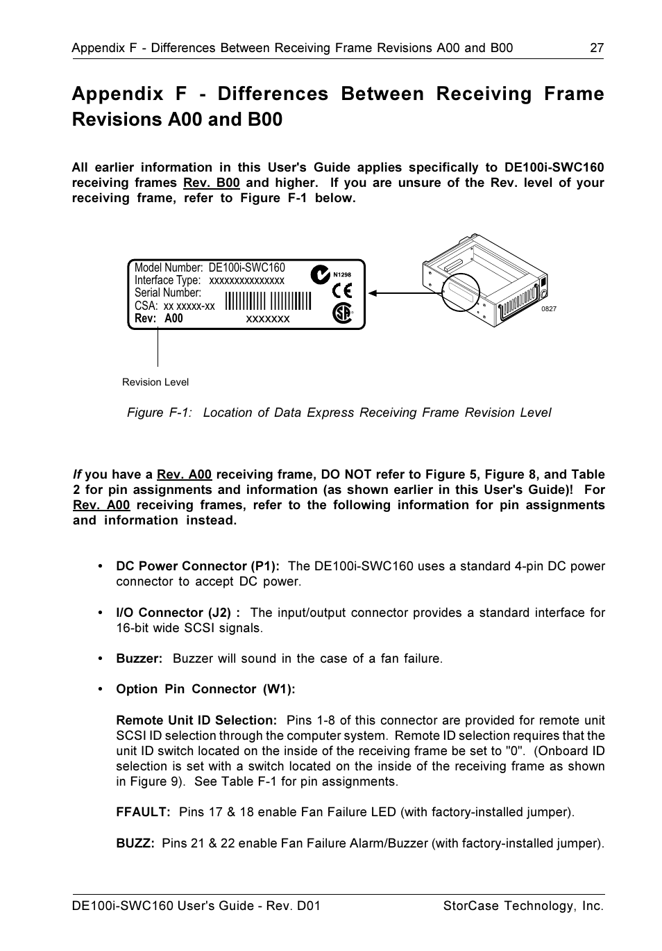 StorCase Technology DE100i-SWC160 User Manual | Page 34 / 39
