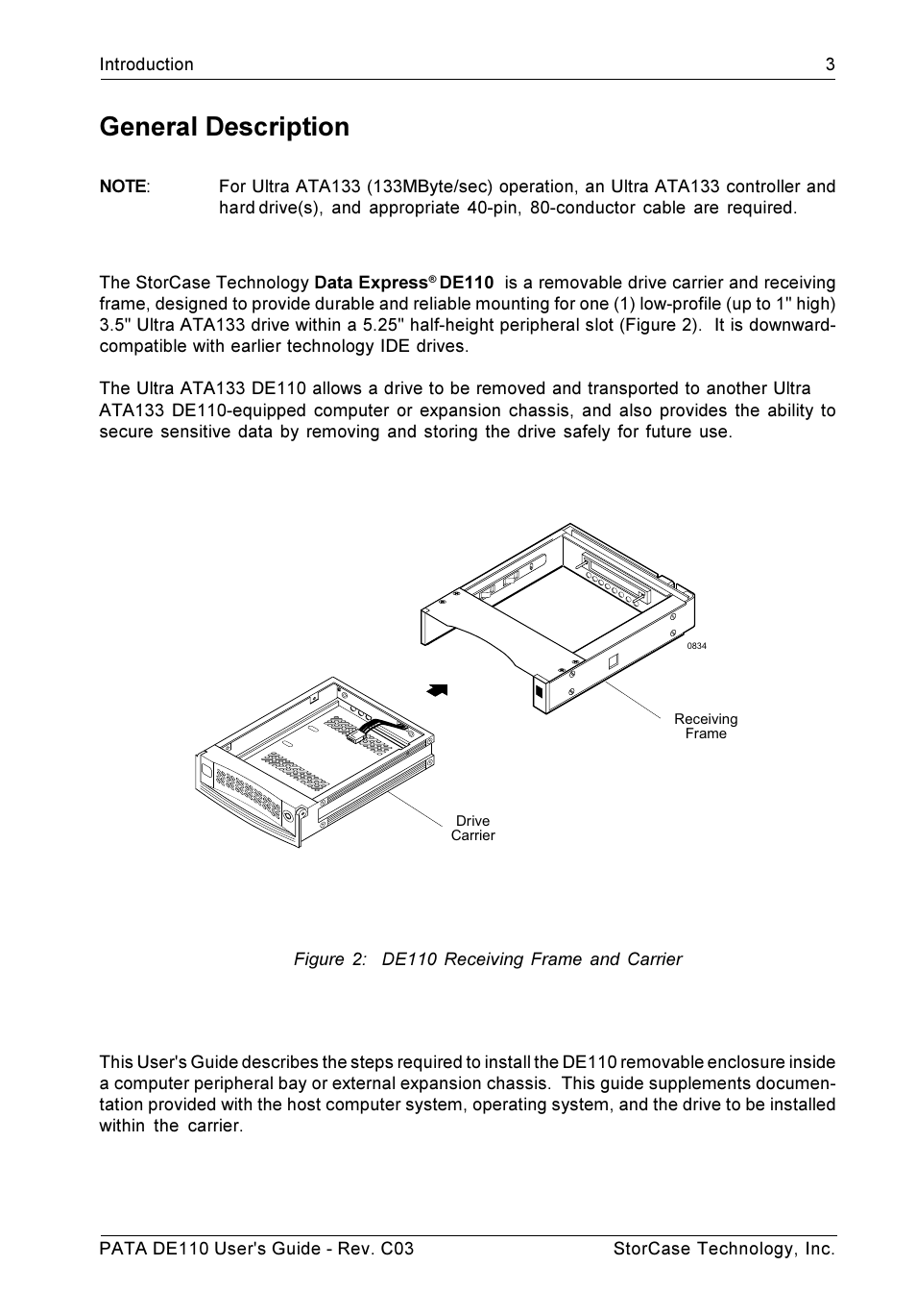 General description | StorCase Technology DE110 User Manual | Page 10 / 27