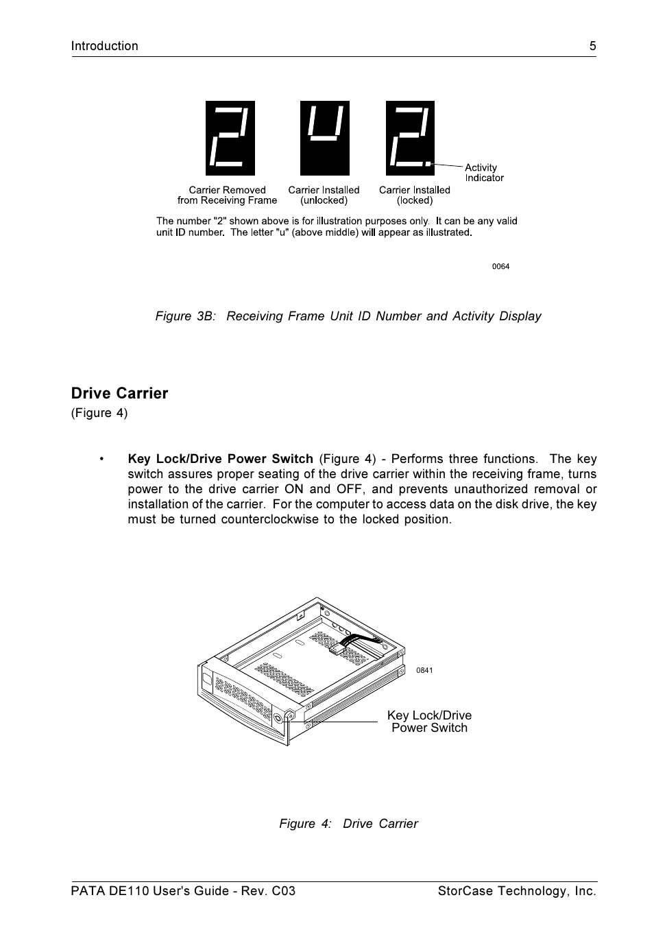 Drive carrier | StorCase Technology DE110 User Manual | Page 12 / 27
