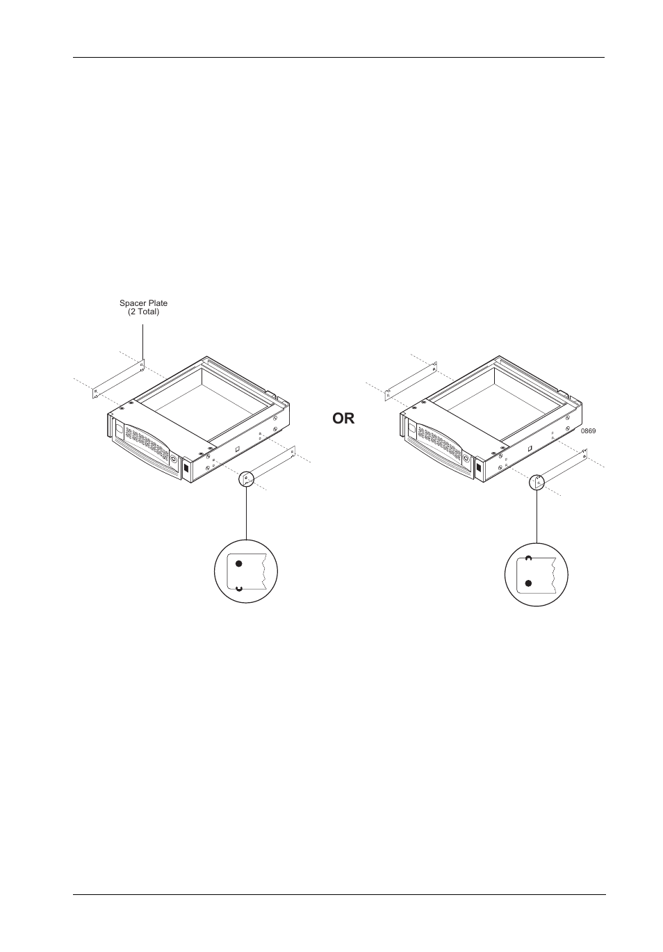 Spacer plates (optional) | StorCase Technology DE110 User Manual | Page 18 / 29