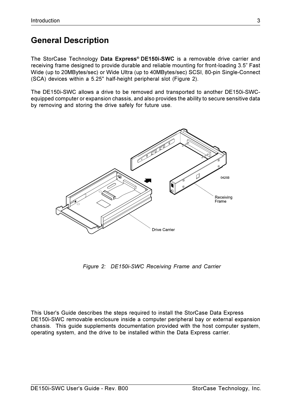 General description | StorCase Technology DE150i-SWC User Manual | Page 10 / 33
