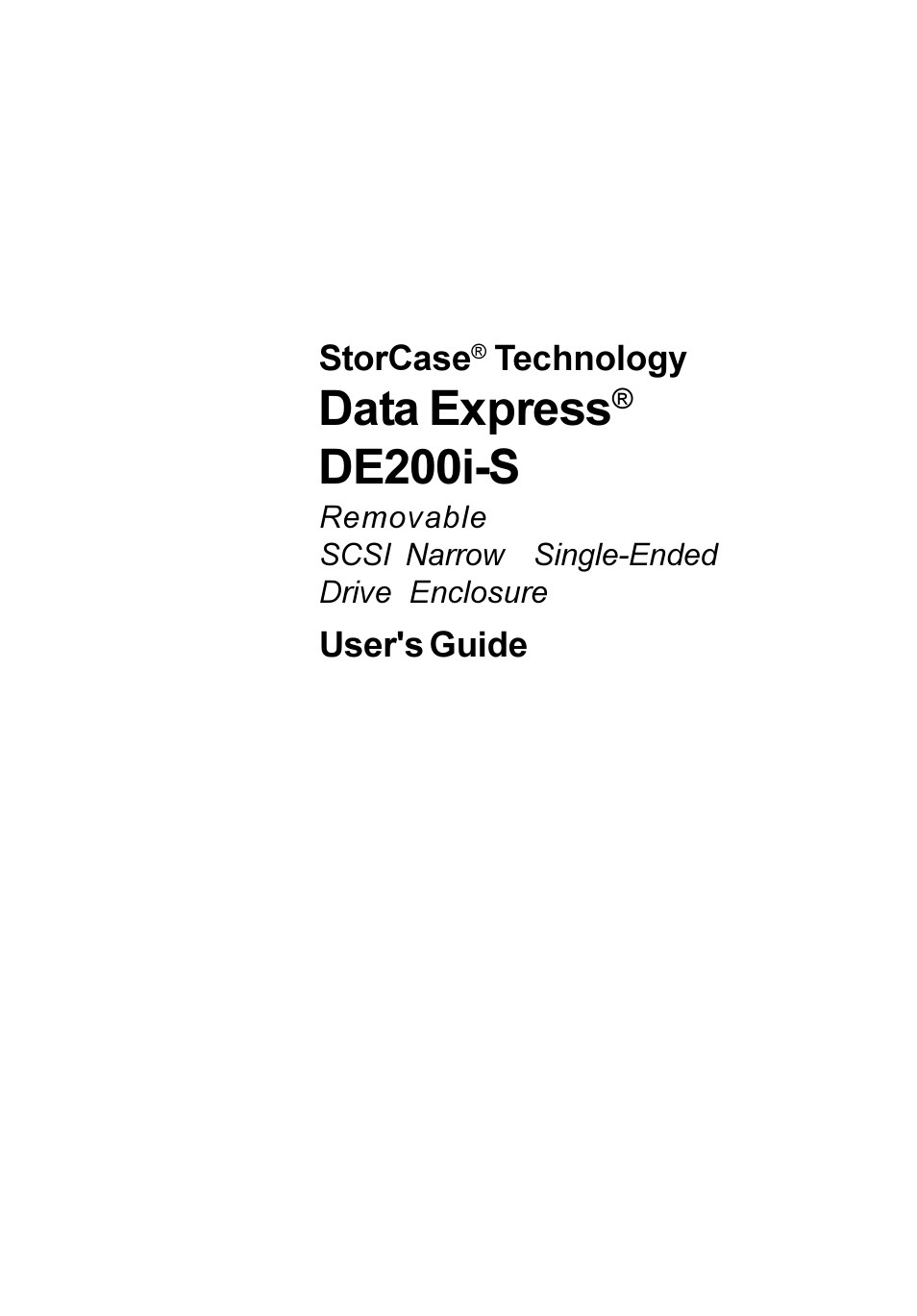 StorCase Technology DE200i-S User Manual | 33 pages