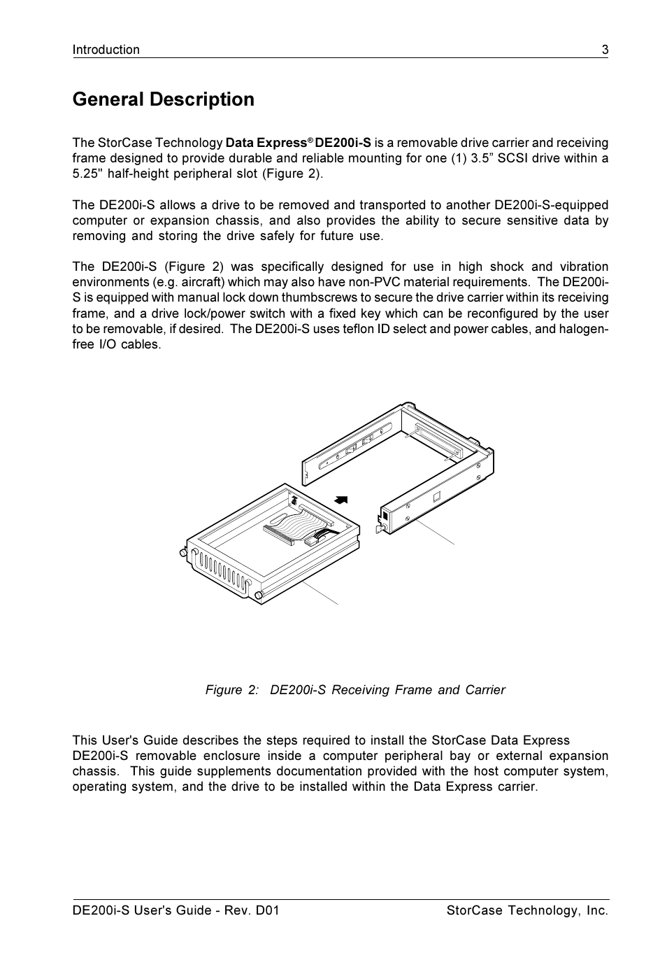 General description | StorCase Technology DE200i-S User Manual | Page 10 / 33