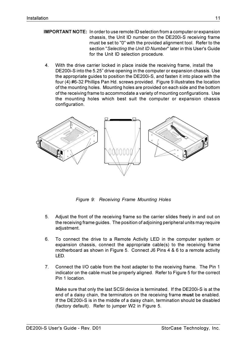 StorCase Technology DE200i-S User Manual | Page 18 / 33