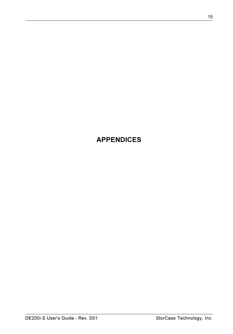 Appendices | StorCase Technology DE200i-S User Manual | Page 22 / 33
