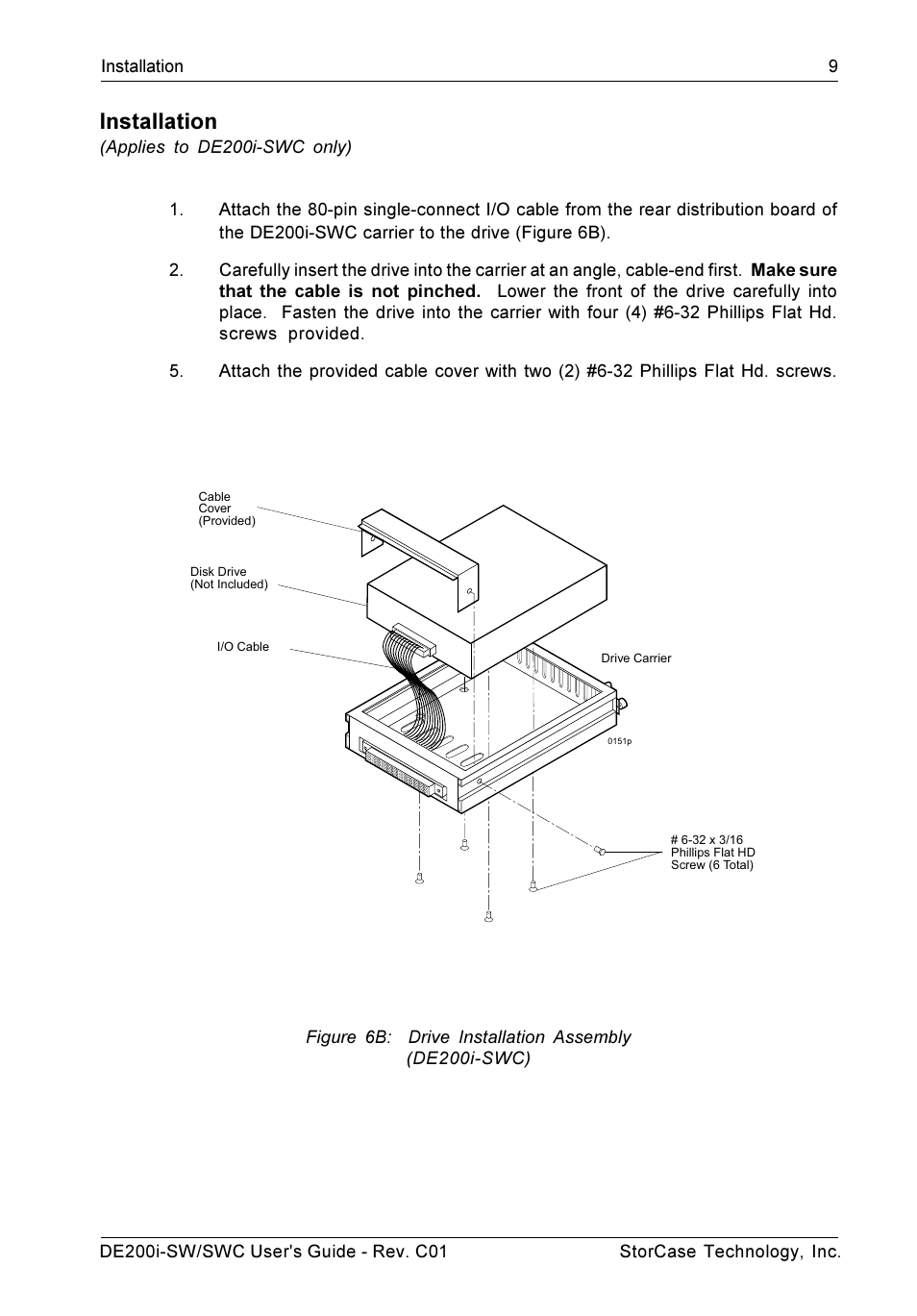 Installation | StorCase Technology DE200i-SWC User Manual | Page 16 / 35