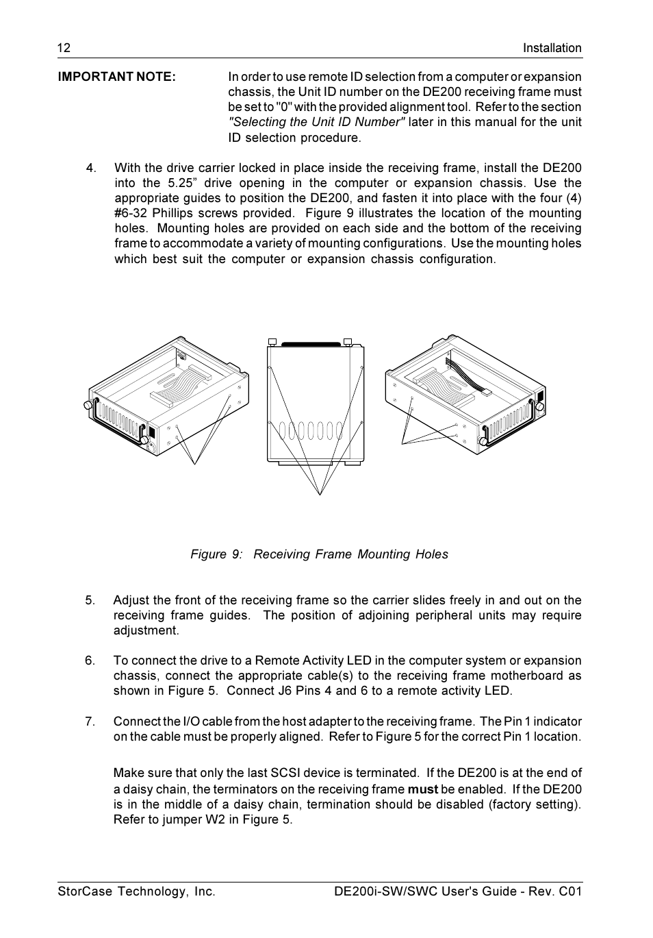 StorCase Technology DE200i-SWC User Manual | Page 19 / 35