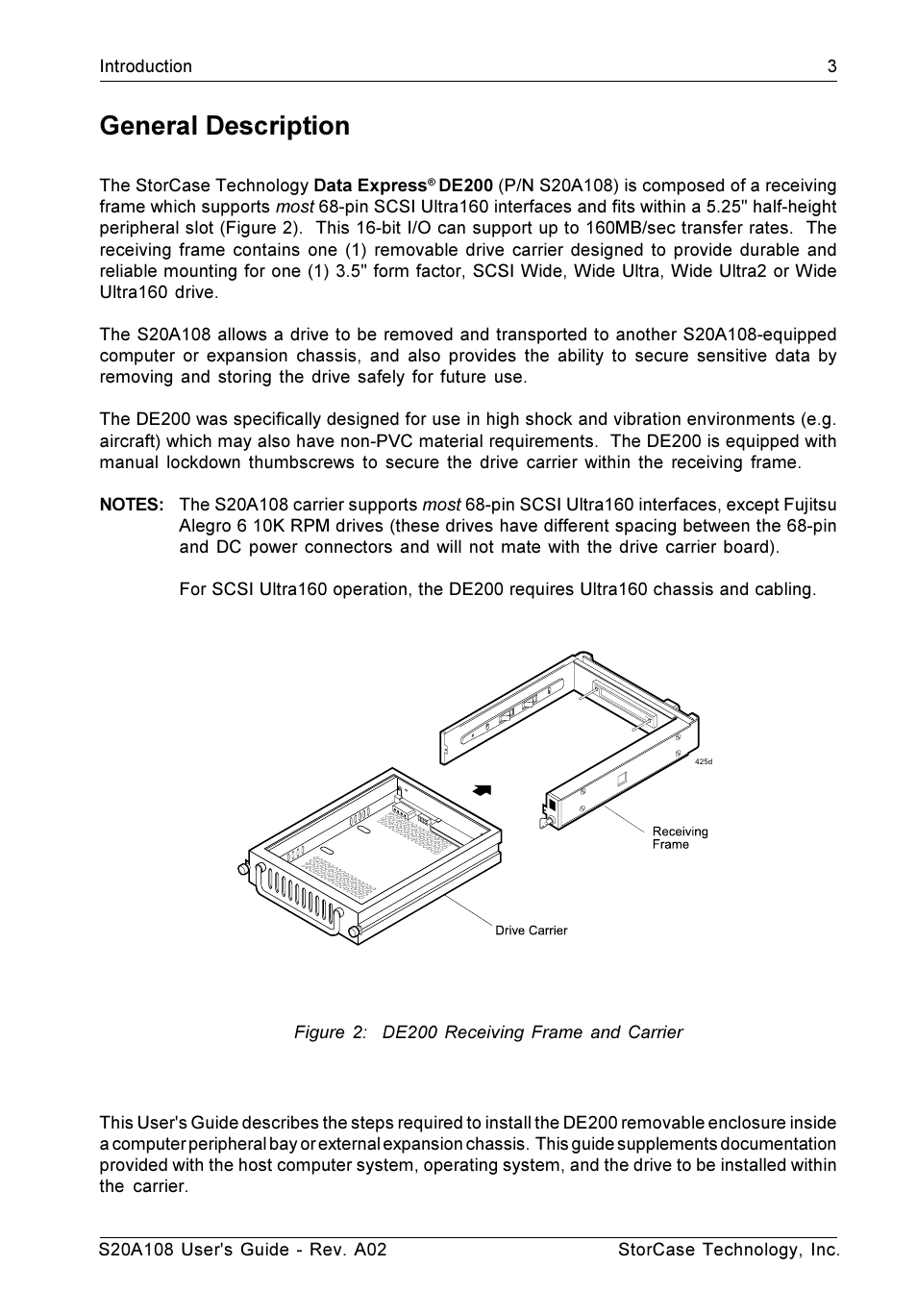 General description | StorCase Technology S20A108 User Manual | Page 10 / 33