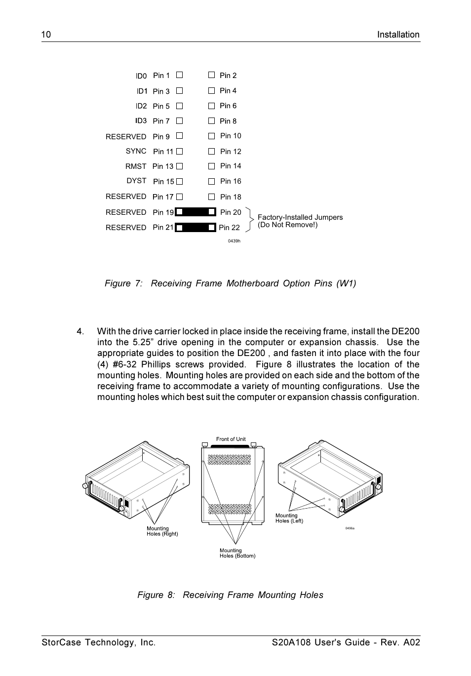 StorCase Technology S20A108 User Manual | Page 17 / 33