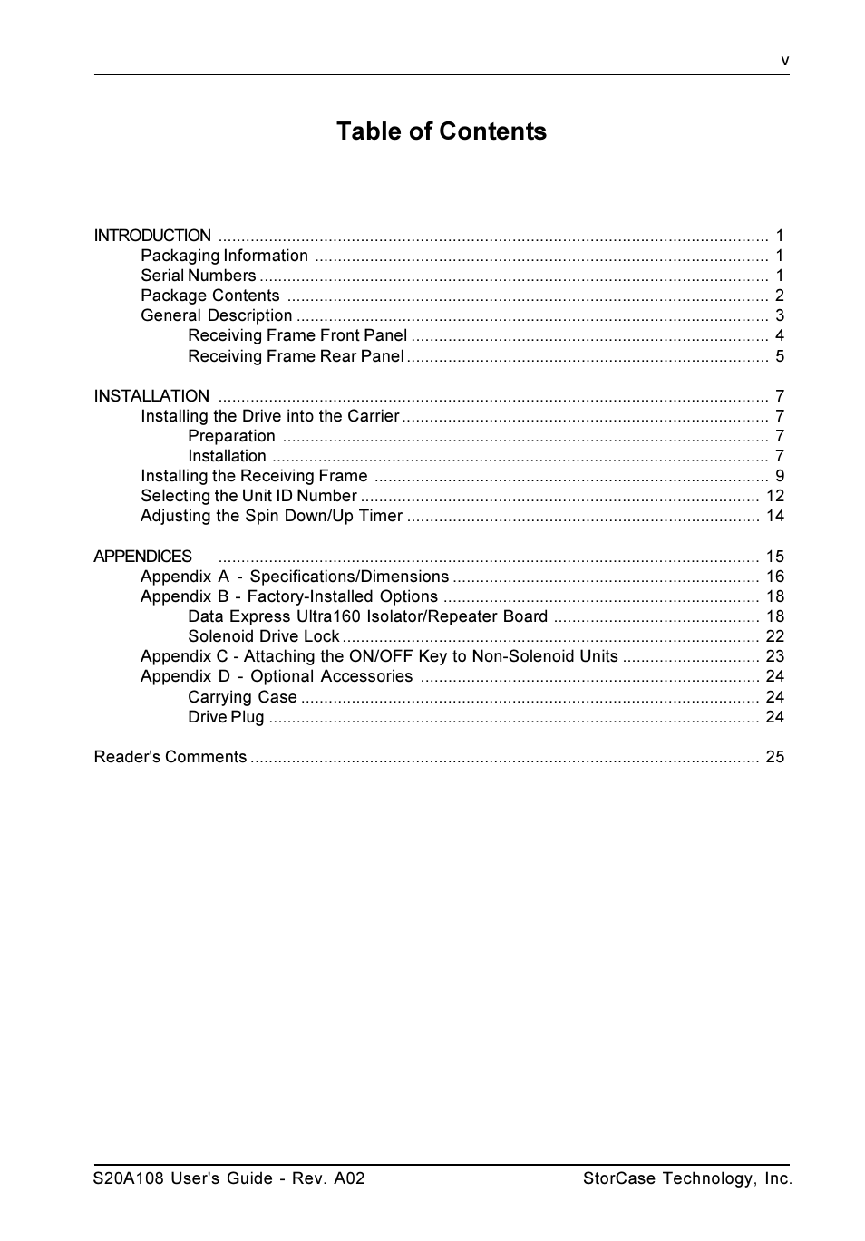 StorCase Technology S20A108 User Manual | Page 6 / 33