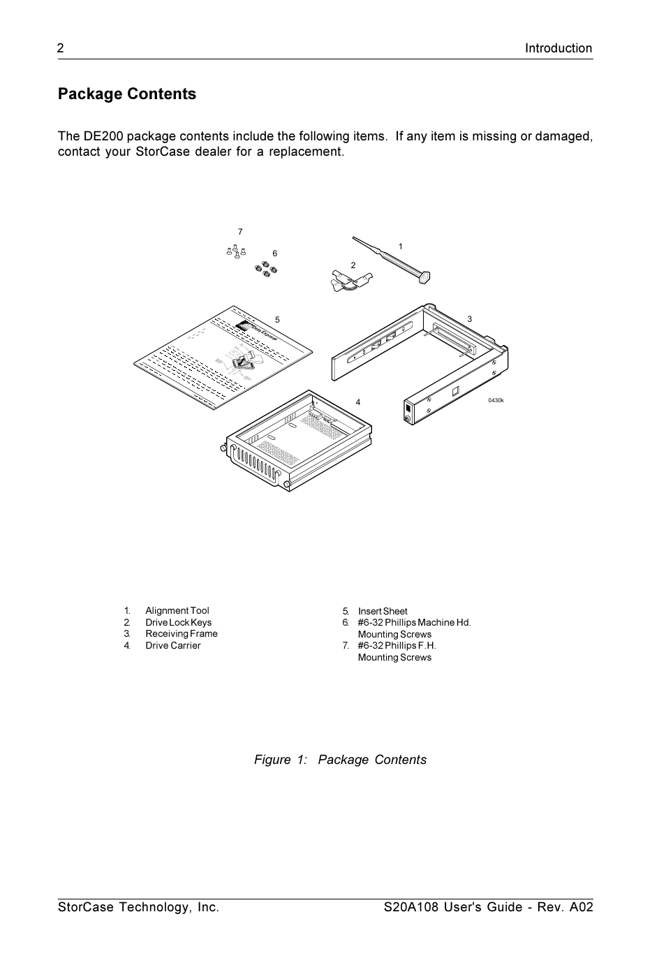 Package contents | StorCase Technology S20A108 User Manual | Page 9 / 33