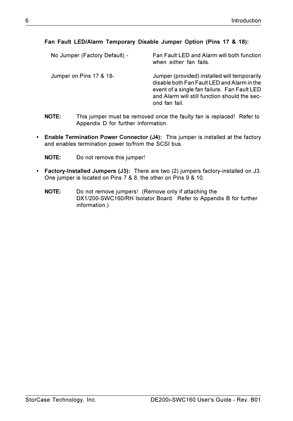 StorCase Technology DE200i-SWC160 User Manual | Page 13 / 37
