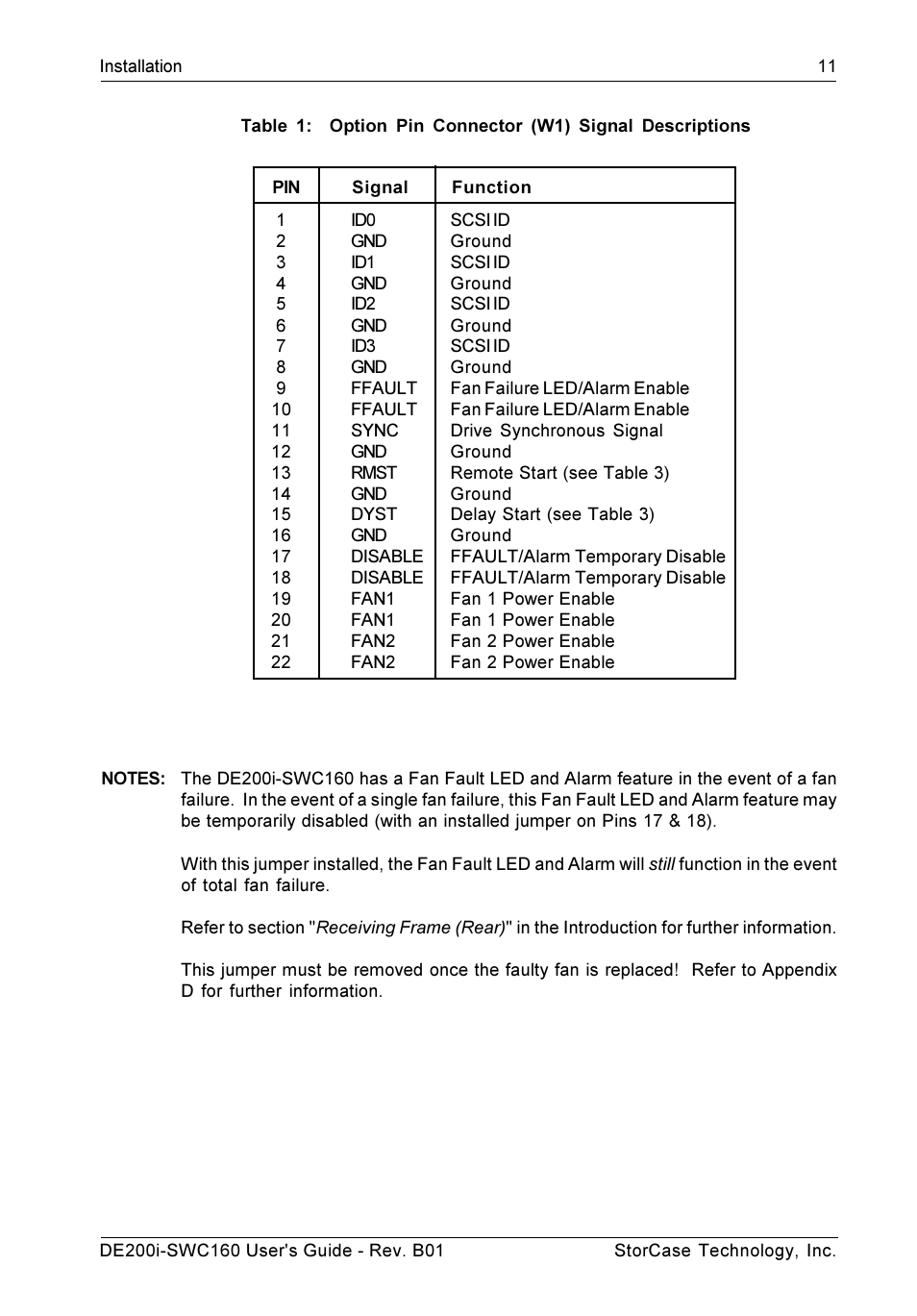 StorCase Technology DE200i-SWC160 User Manual | Page 18 / 37