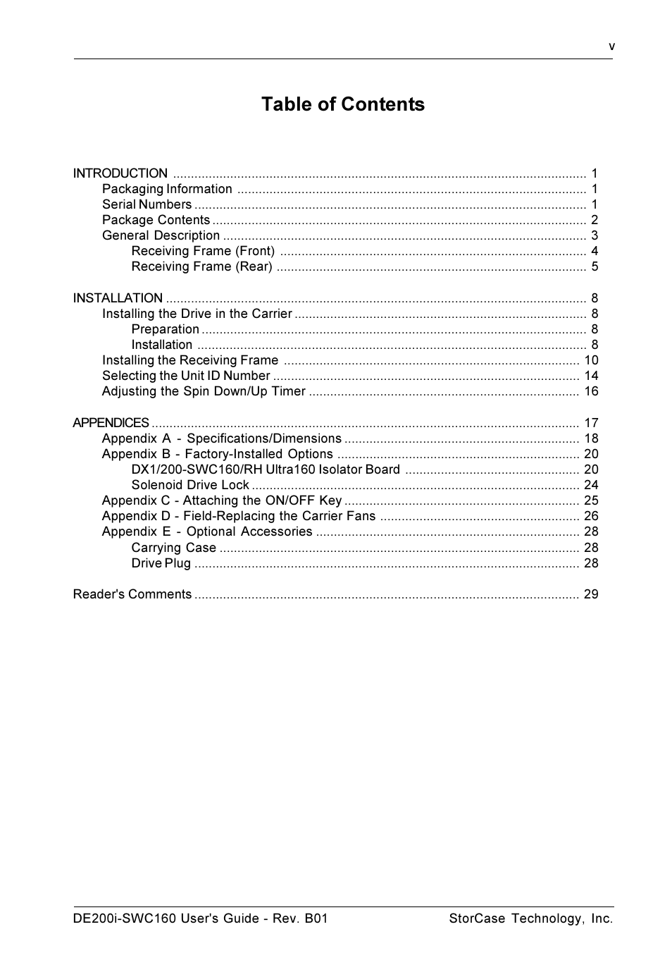StorCase Technology DE200i-SWC160 User Manual | Page 6 / 37