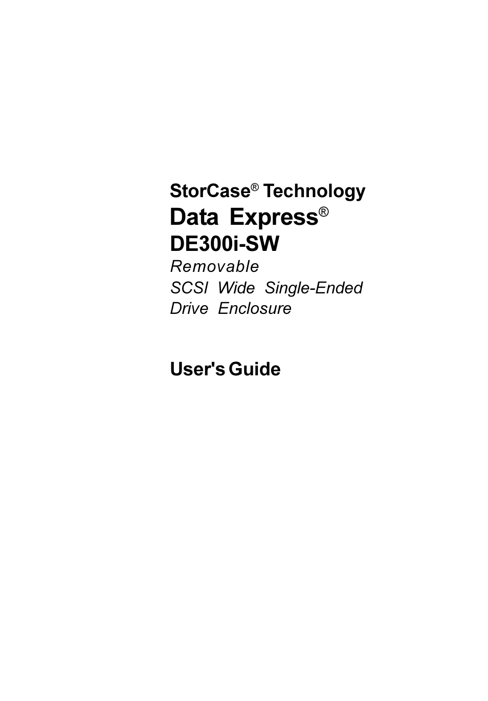 StorCase Technology DE300i-SW User Manual | 35 pages