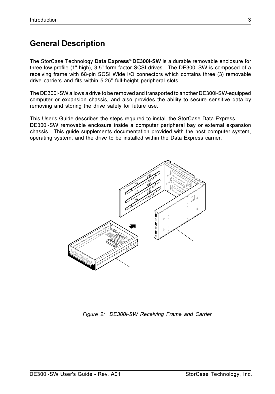 General description | StorCase Technology DE300i-SW User Manual | Page 10 / 35