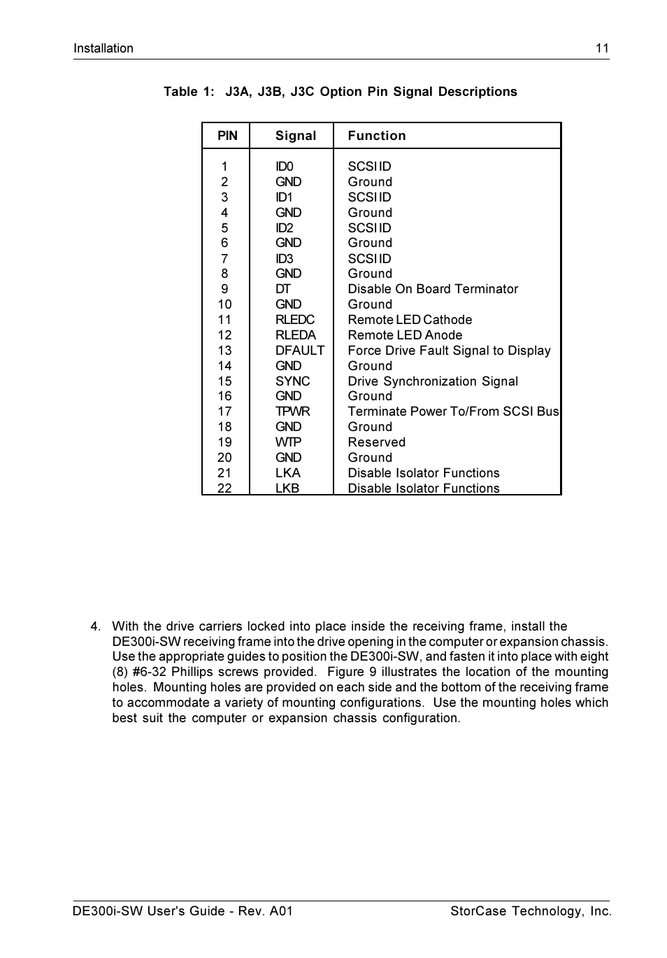 StorCase Technology DE300i-SW User Manual | Page 18 / 35