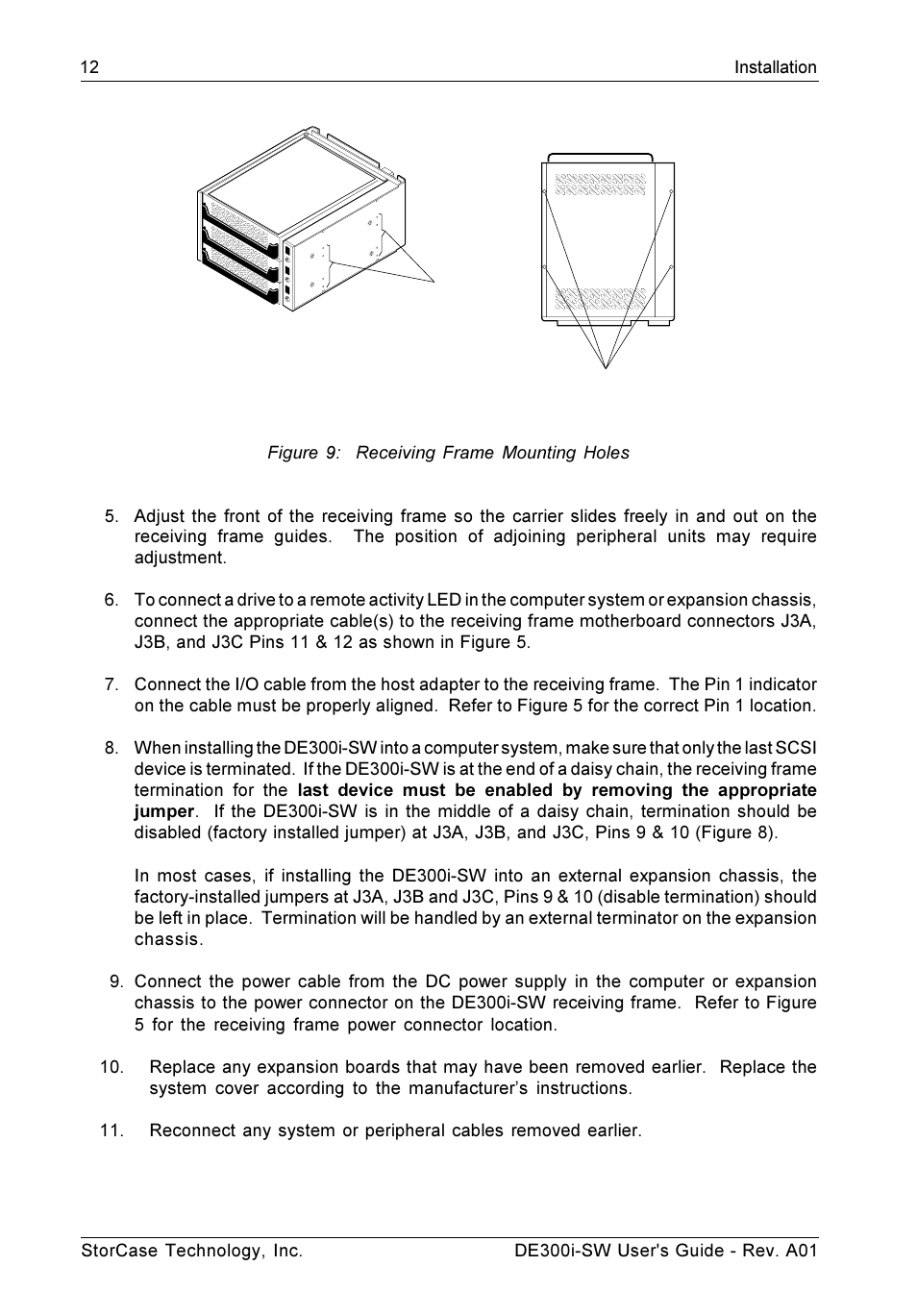 StorCase Technology DE300i-SW User Manual | Page 19 / 35