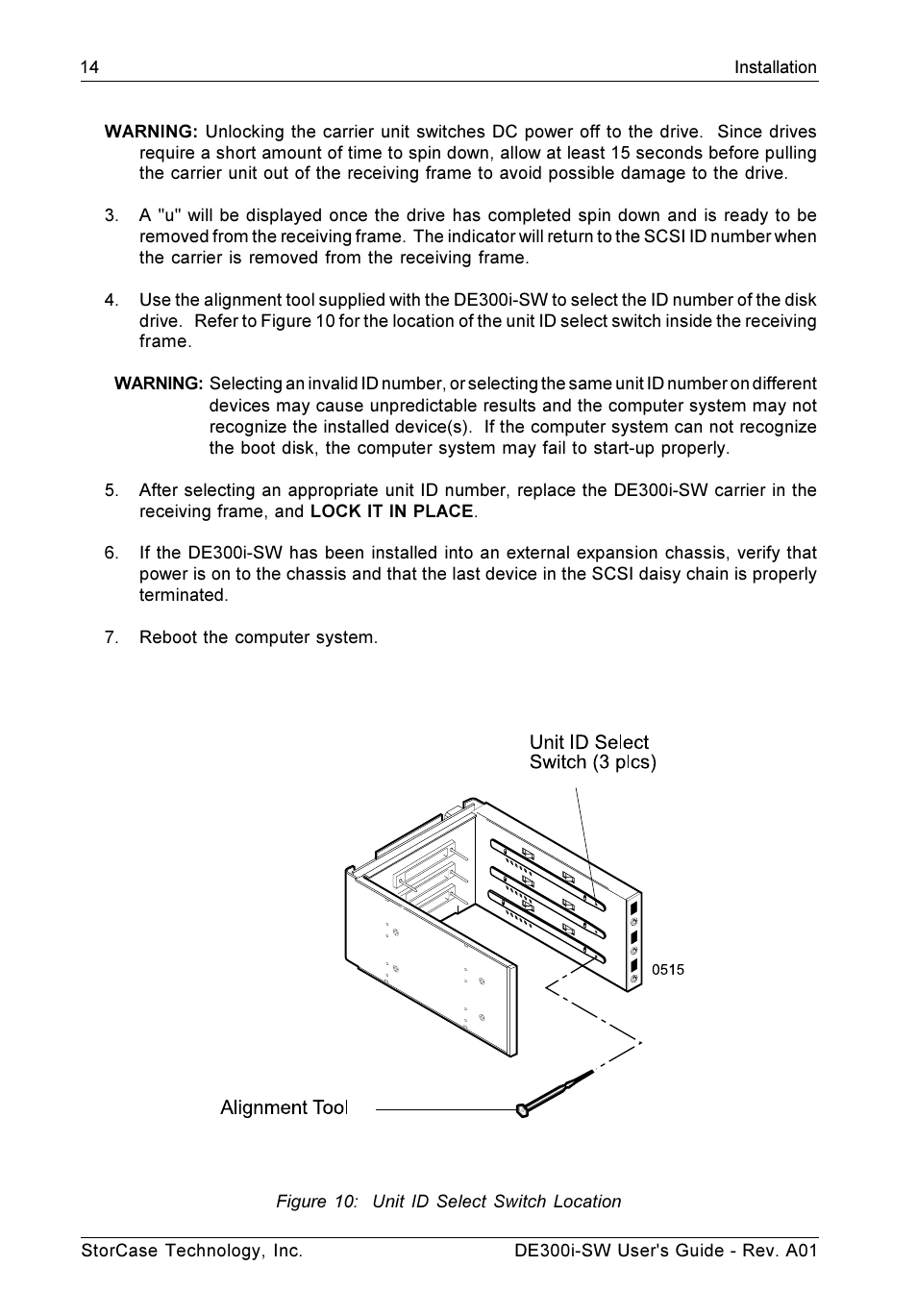 StorCase Technology DE300i-SW User Manual | Page 21 / 35