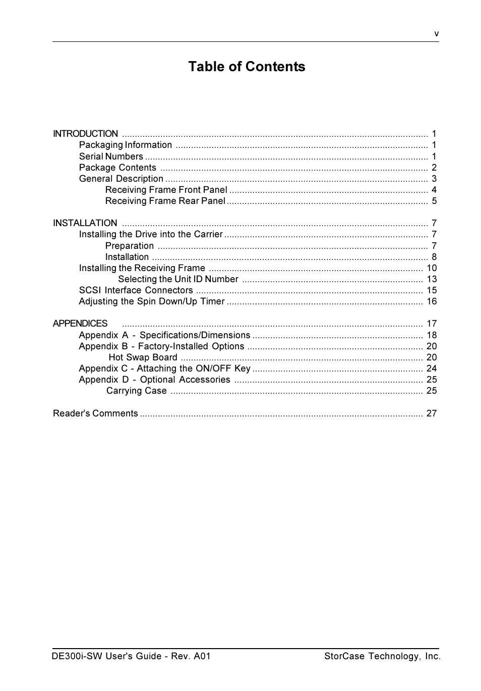 StorCase Technology DE300i-SW User Manual | Page 6 / 35