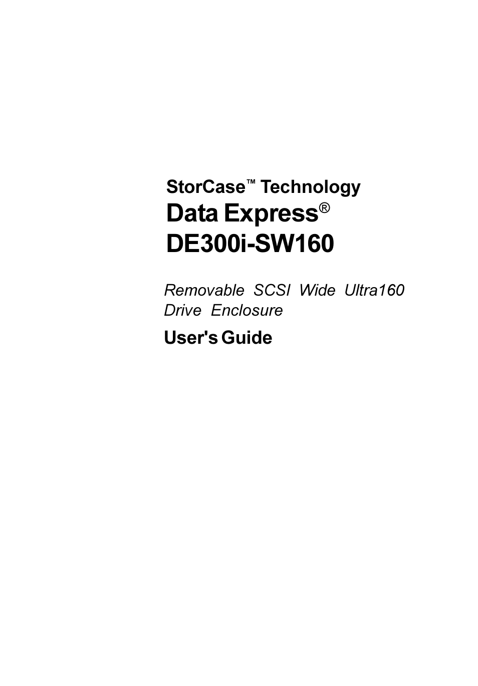 StorCase Technology DE300i-SW160 User Manual | 29 pages