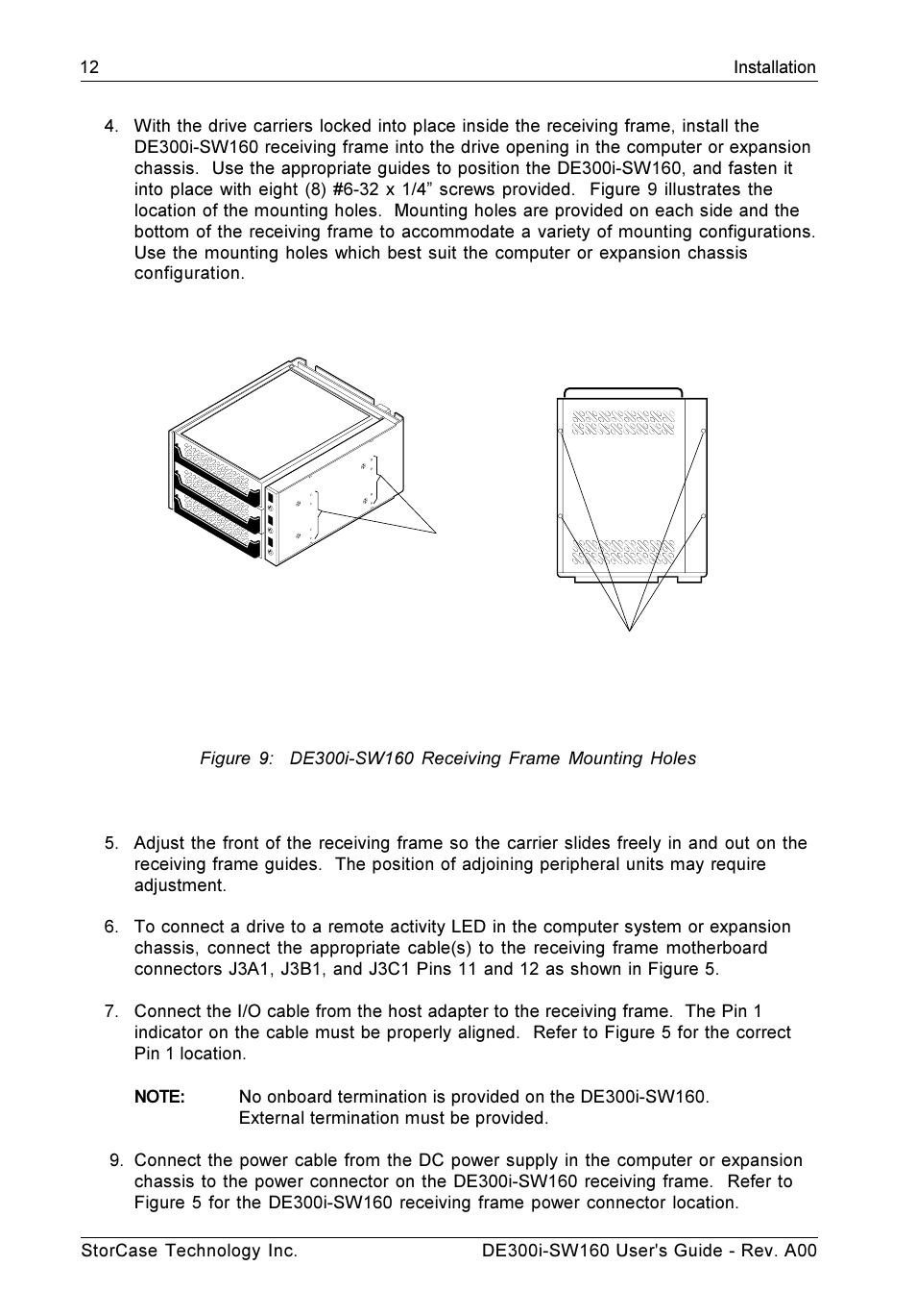 StorCase Technology DE300i-SW160 User Manual | Page 19 / 29